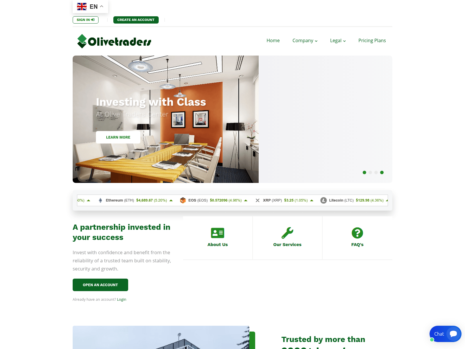 Screenshot of olivetraders.org