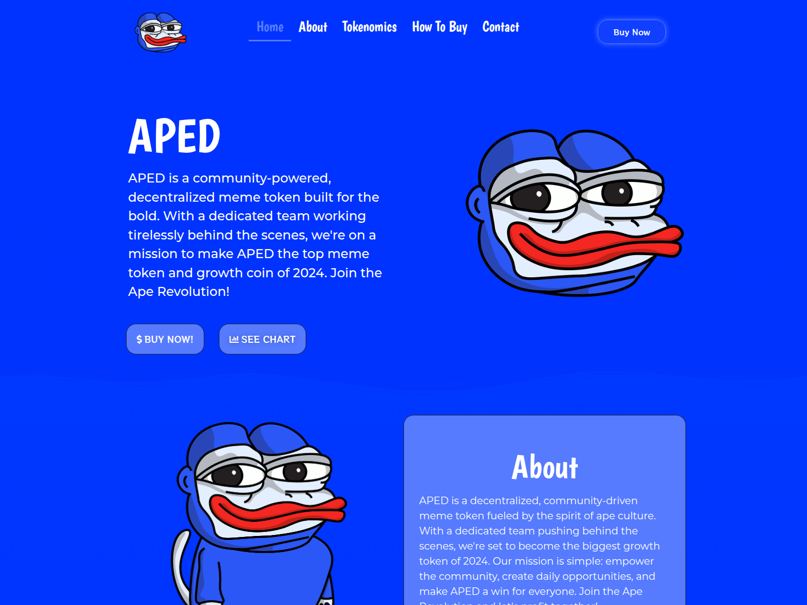 Screenshot of apedcoin.com