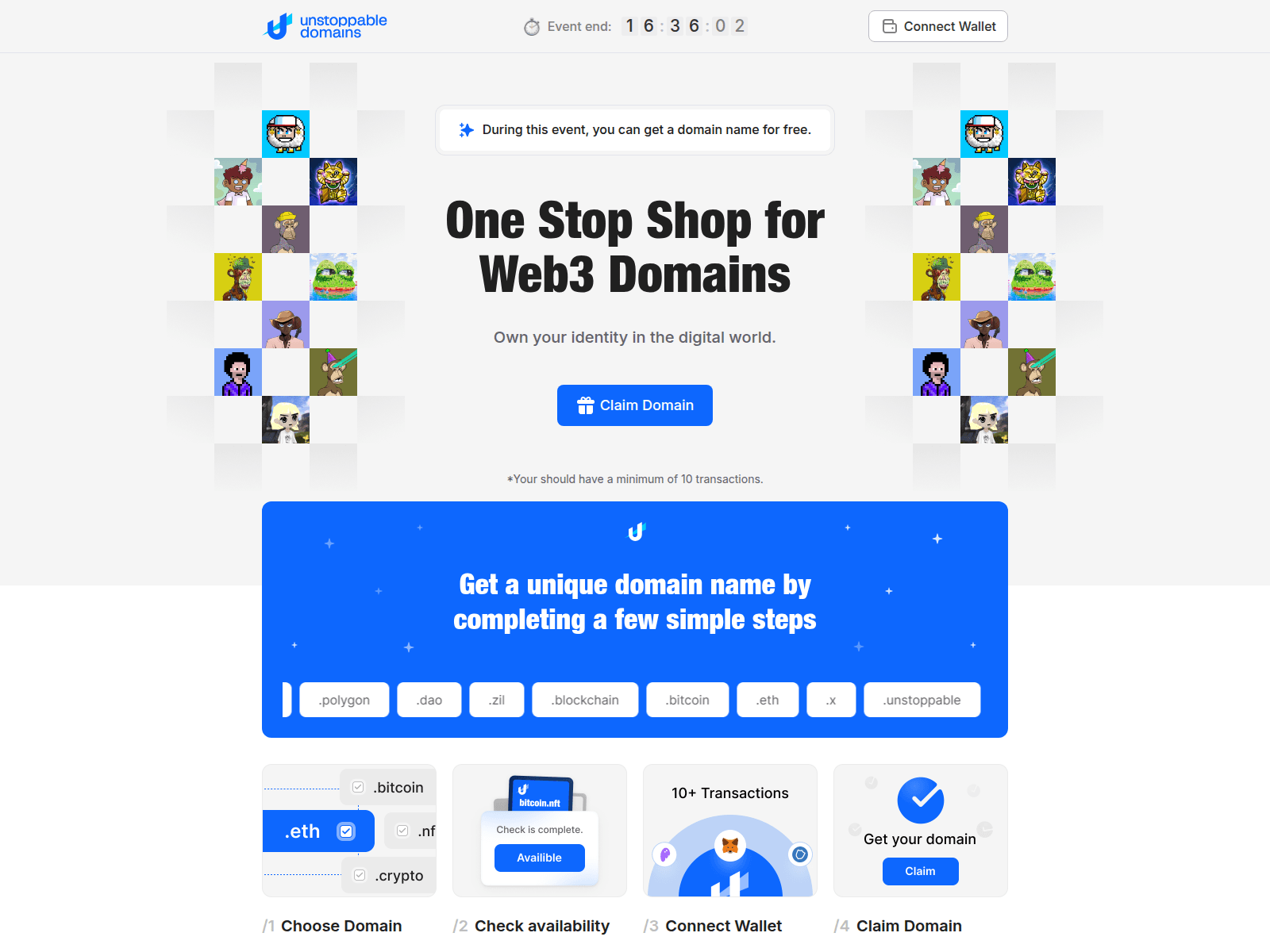 Screenshot of unstoppabledomain.one