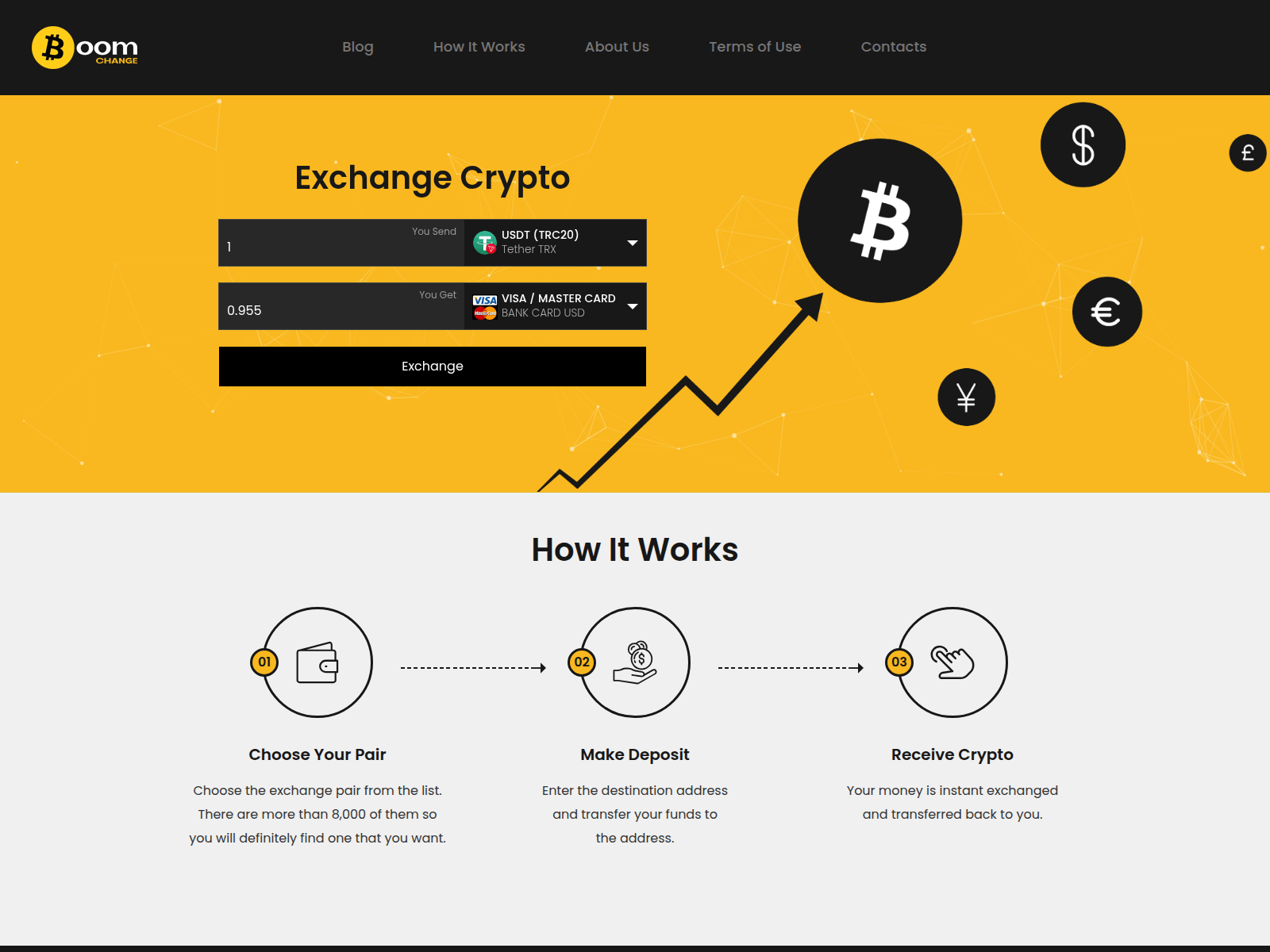 Forensic screenshot of boomchange.com