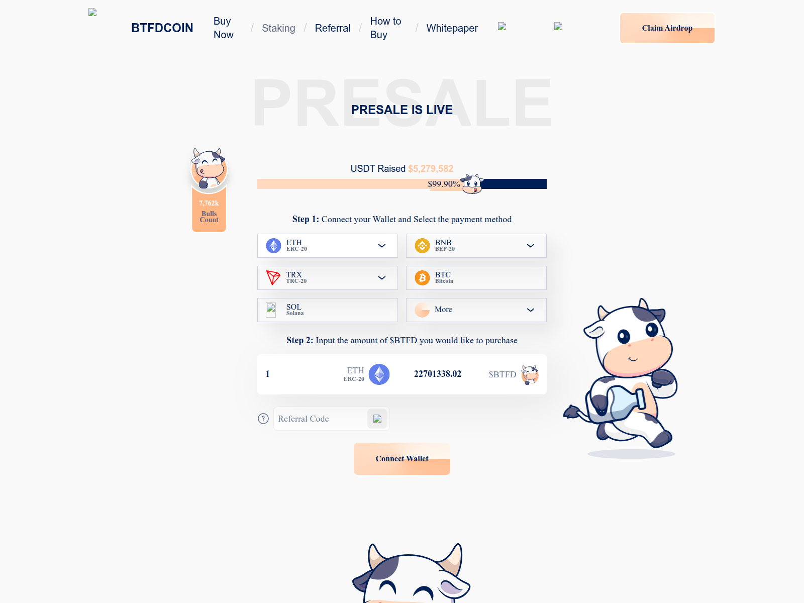 Screenshot of btfdbull.pages.dev