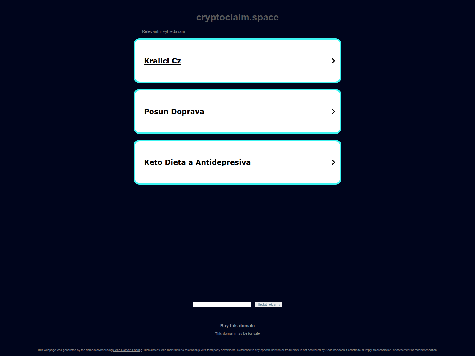 Screenshot of cryptoclaim.space