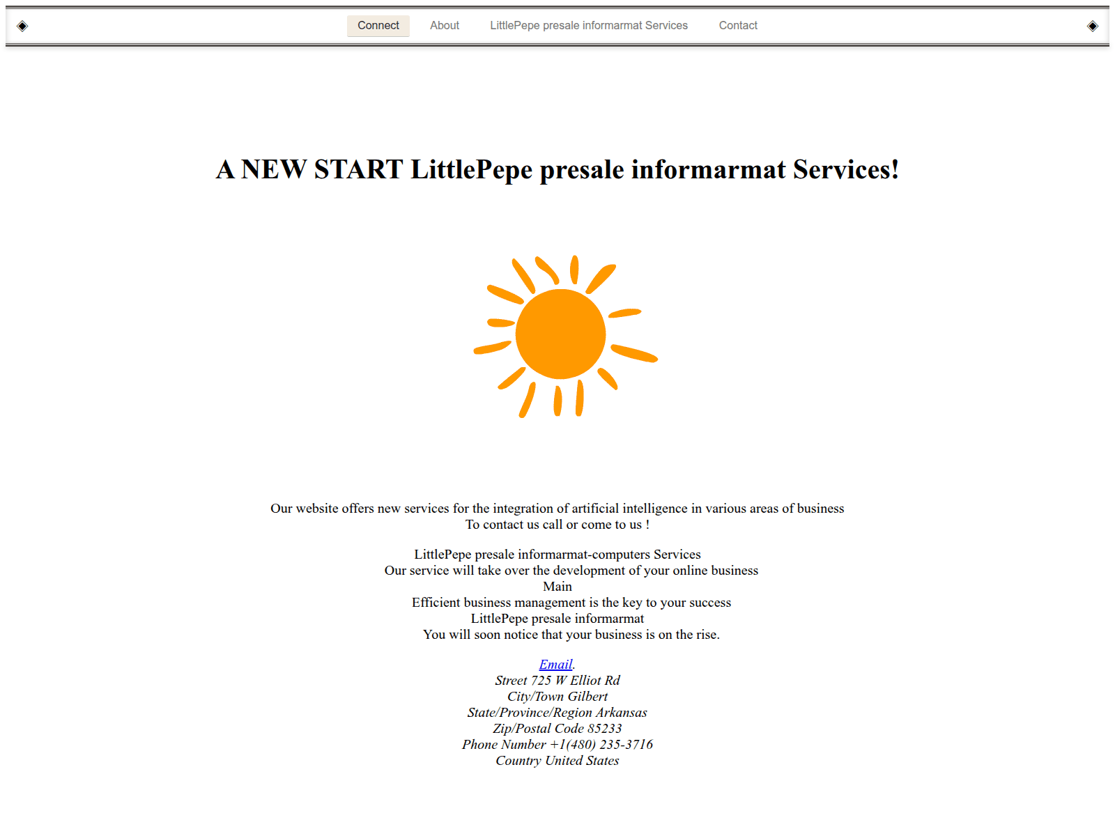 Forensic screenshot of connect.llitlepepe.digital