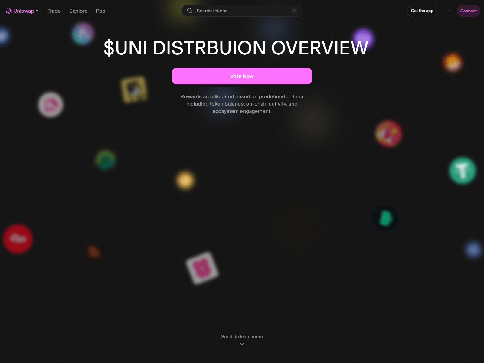Screenshot of app.uniswap-distrbution.org