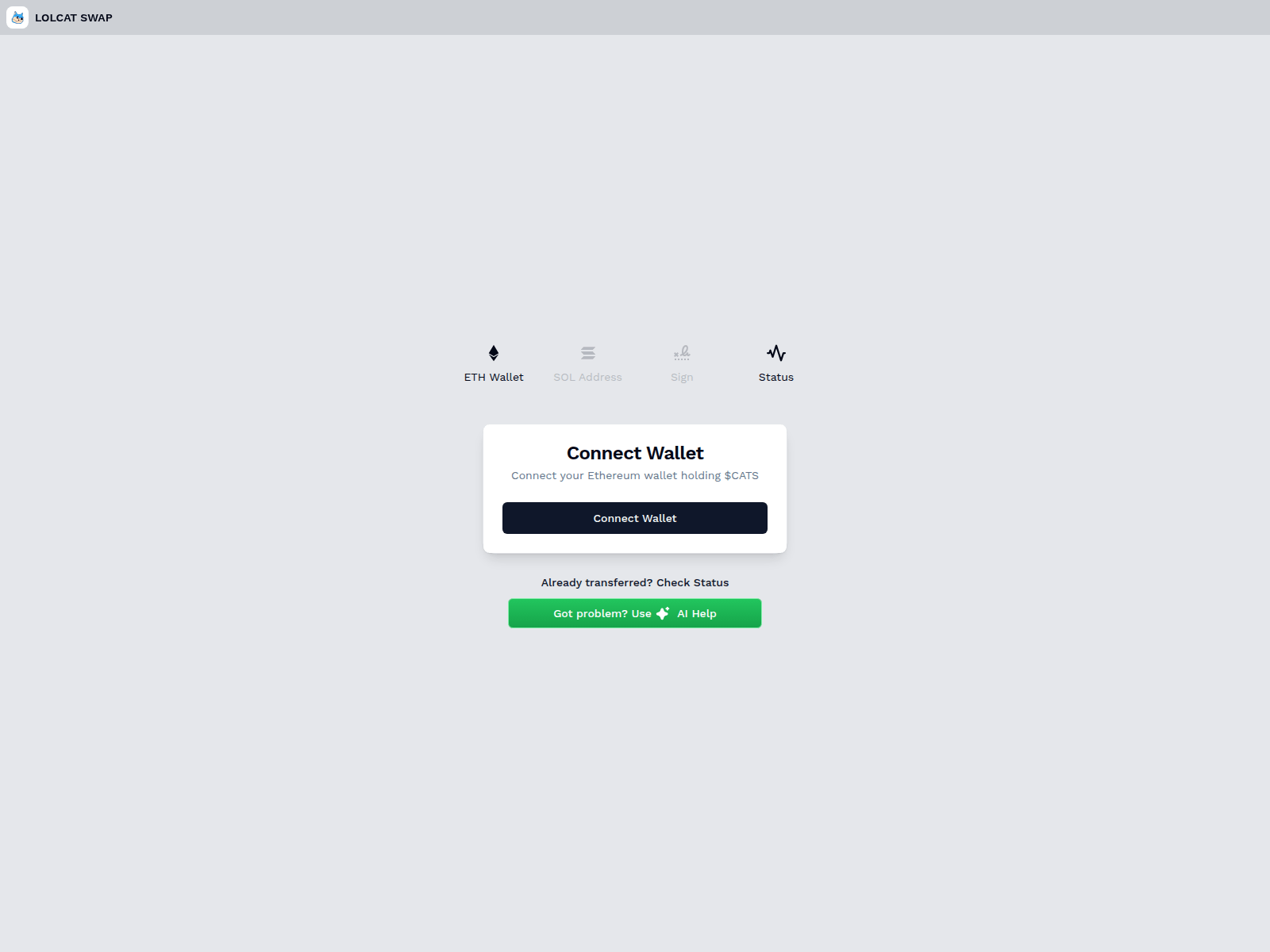 Screenshot of 0x2529-f0dc5-swaplolcatclub.pages.dev