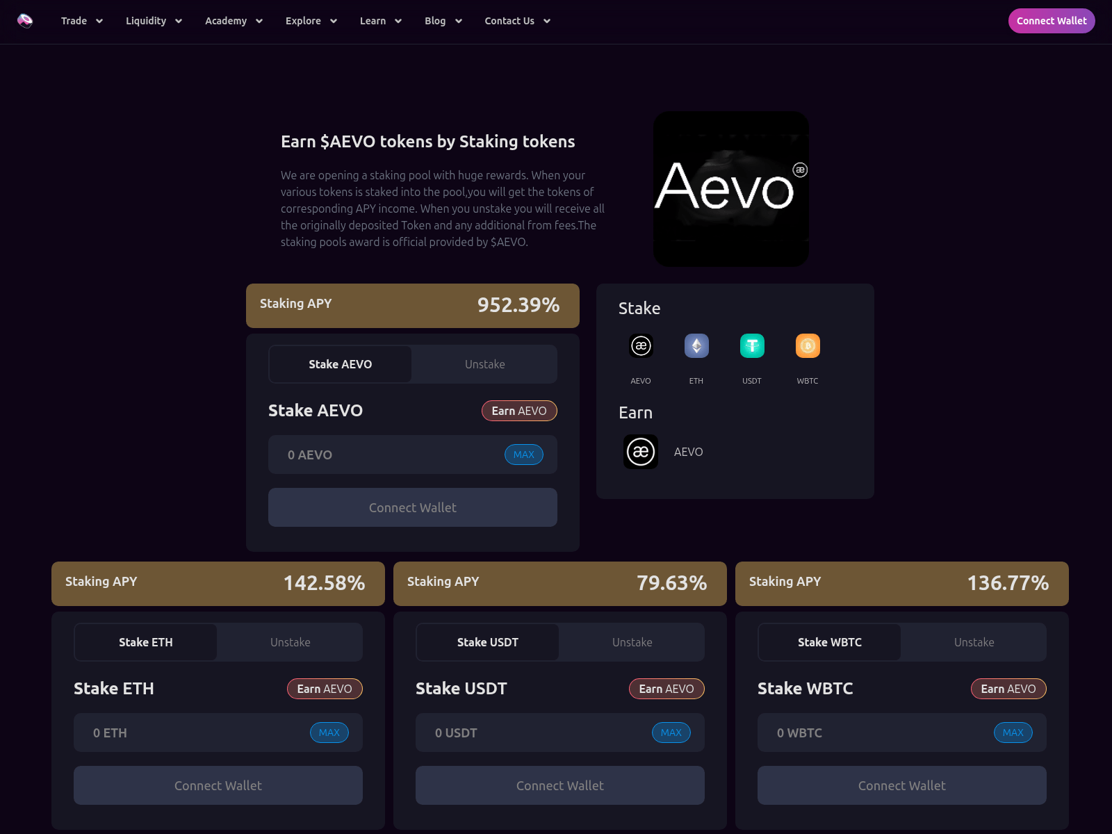 Screenshot of sushi-aevo.top