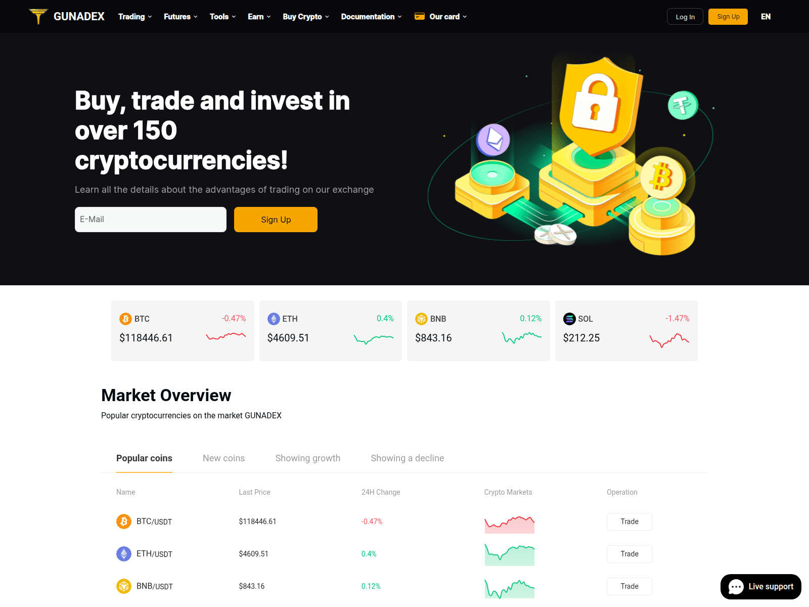 Screenshot of gunadex.com