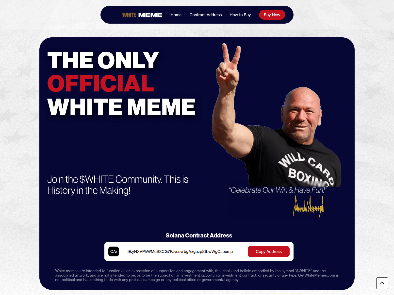 Screenshot of danawhitememe.com