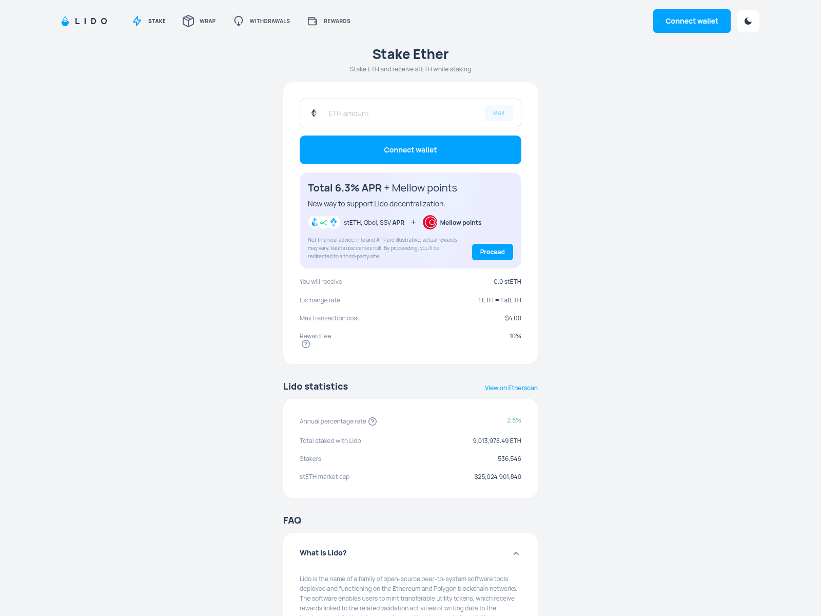 Screenshot of lido.fi-app-wallet-connect-v3.live