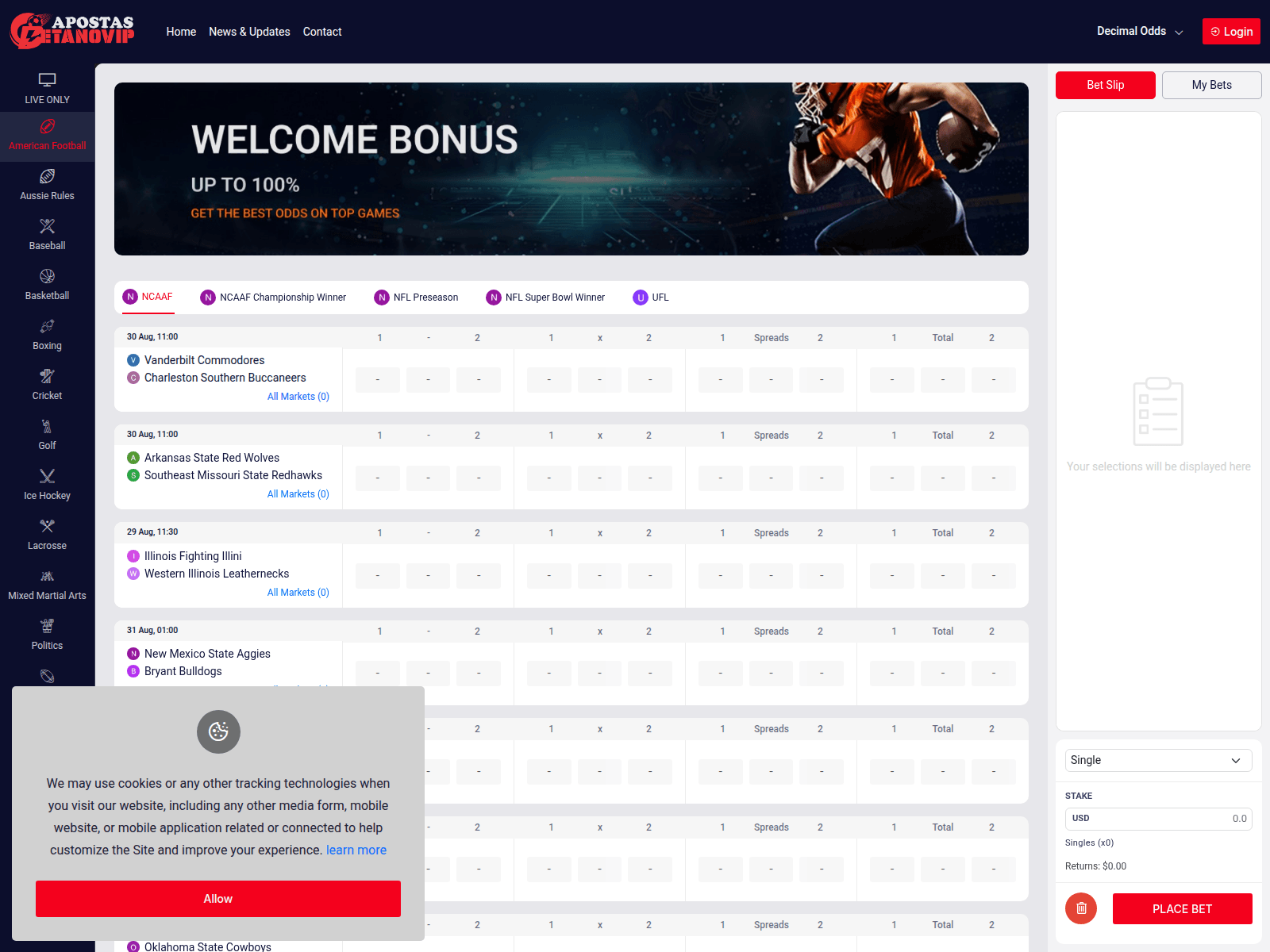Screenshot of apostasbetanovip.info