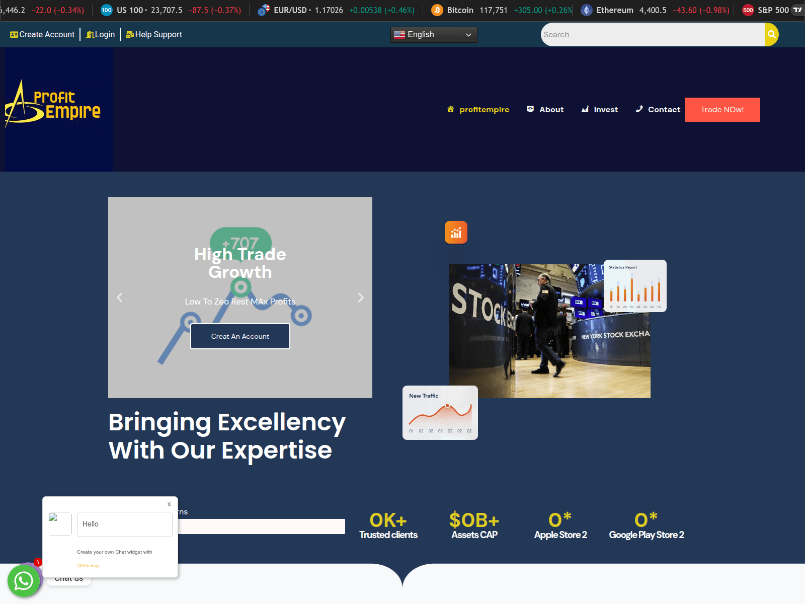Screenshot of profitempire.life.vescotradefx.live