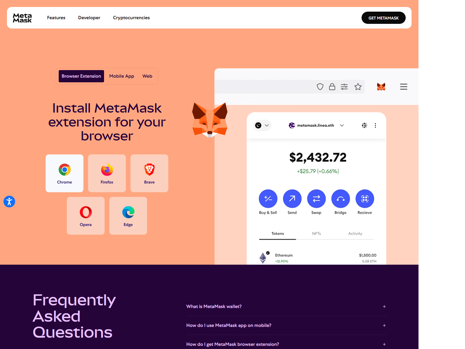 Screenshot of metmask-chrome-extension.free.site.pro