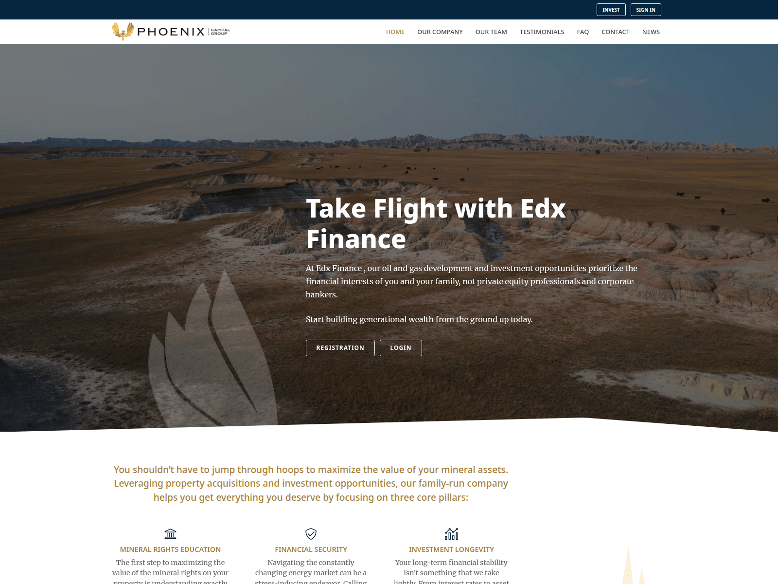 Screenshot of edx-finance.com