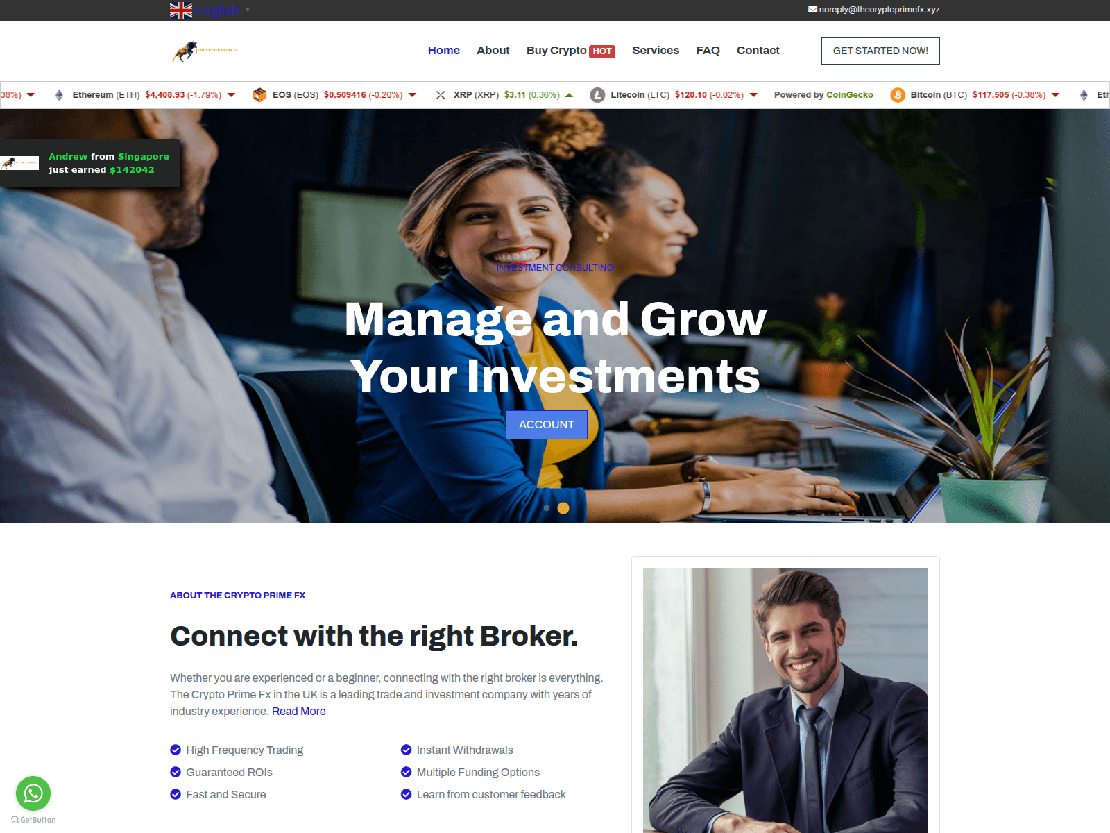 Screenshot of binancecreditoservicio.xyz