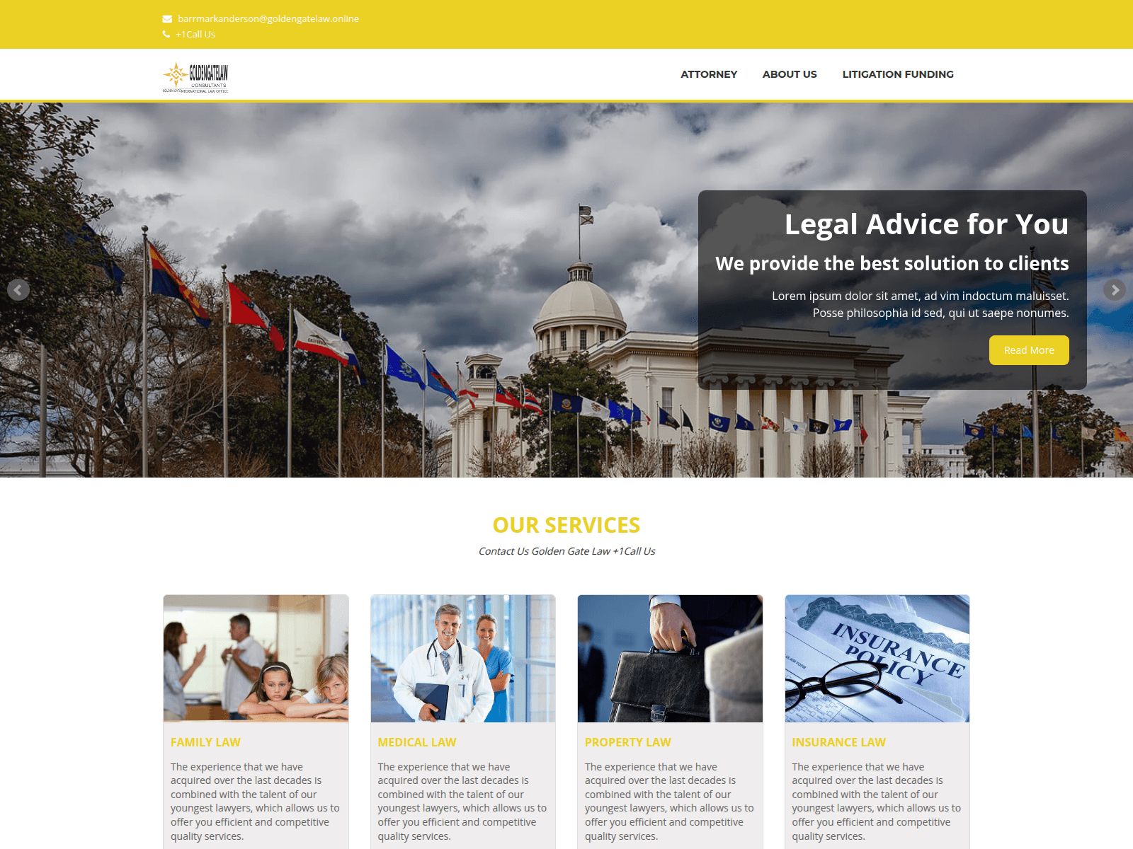 Screenshot of goldengatelaw.online