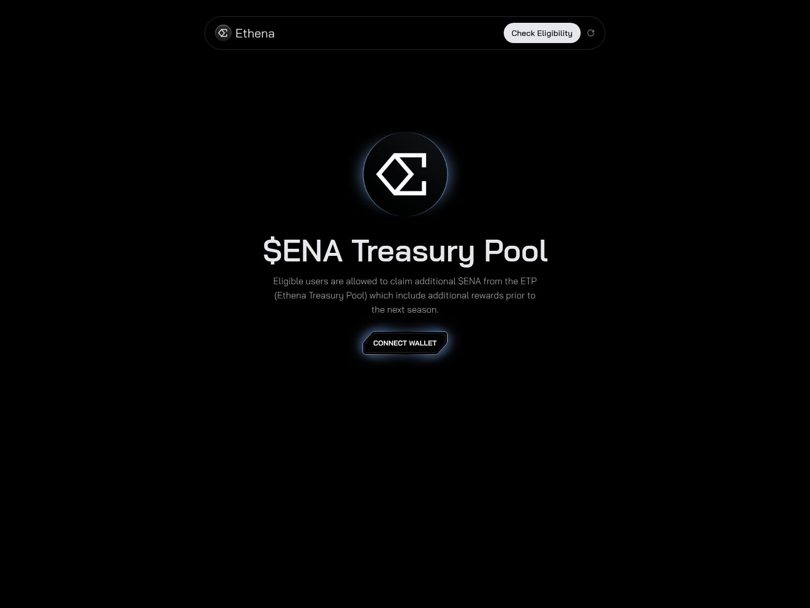 Screenshot of treasurypools-ethena.fi