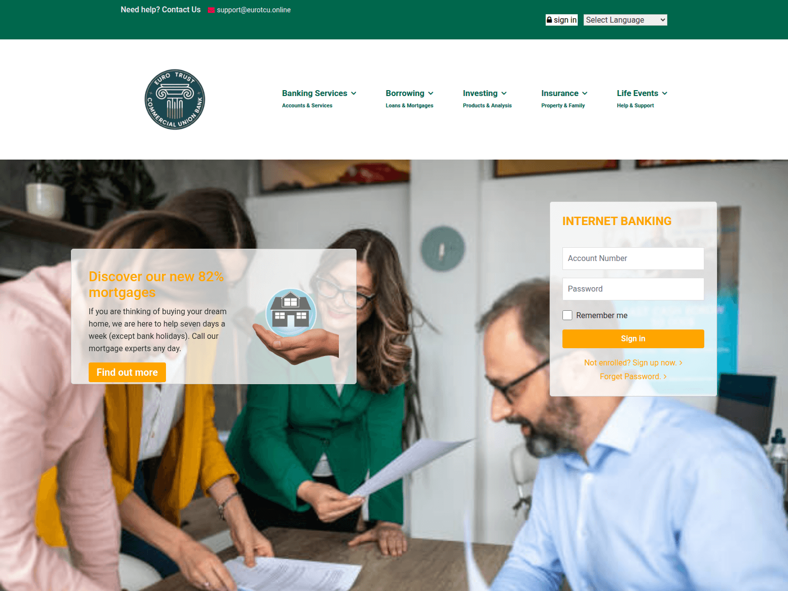 Screenshot of eurotcu.online
