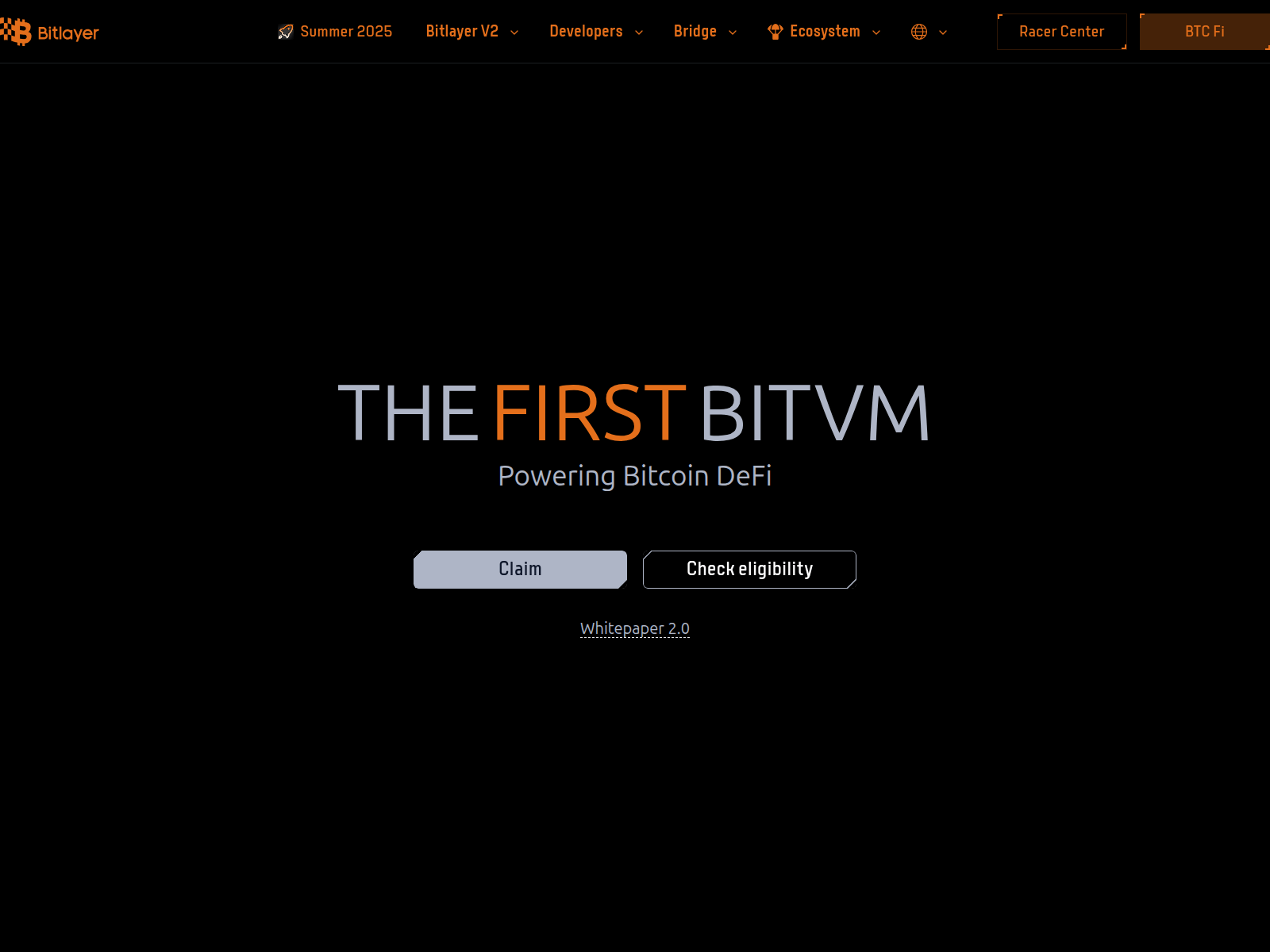 Screenshot of claim.bitlayers.xyz