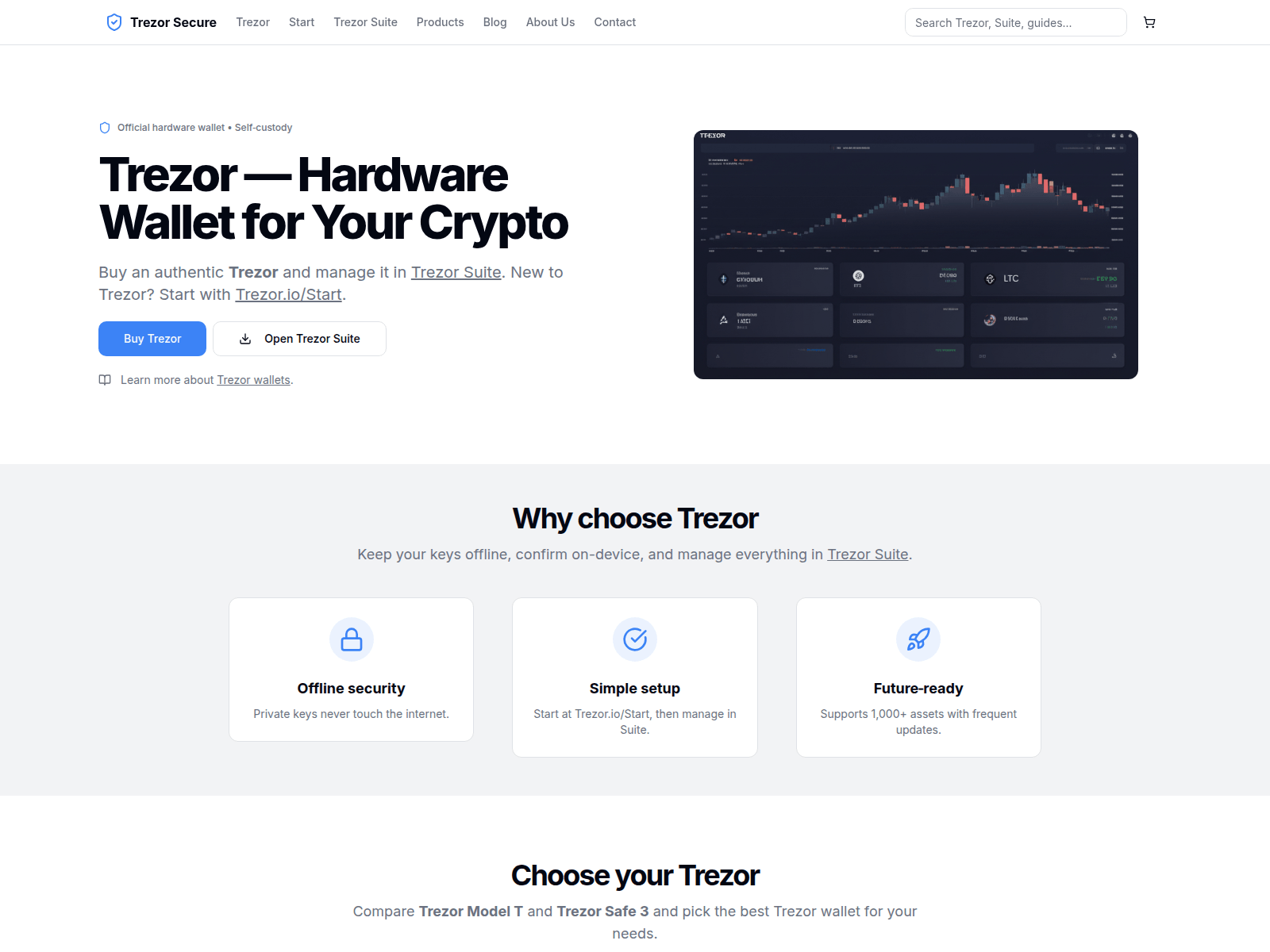 Screenshot of trezor.io-app.run