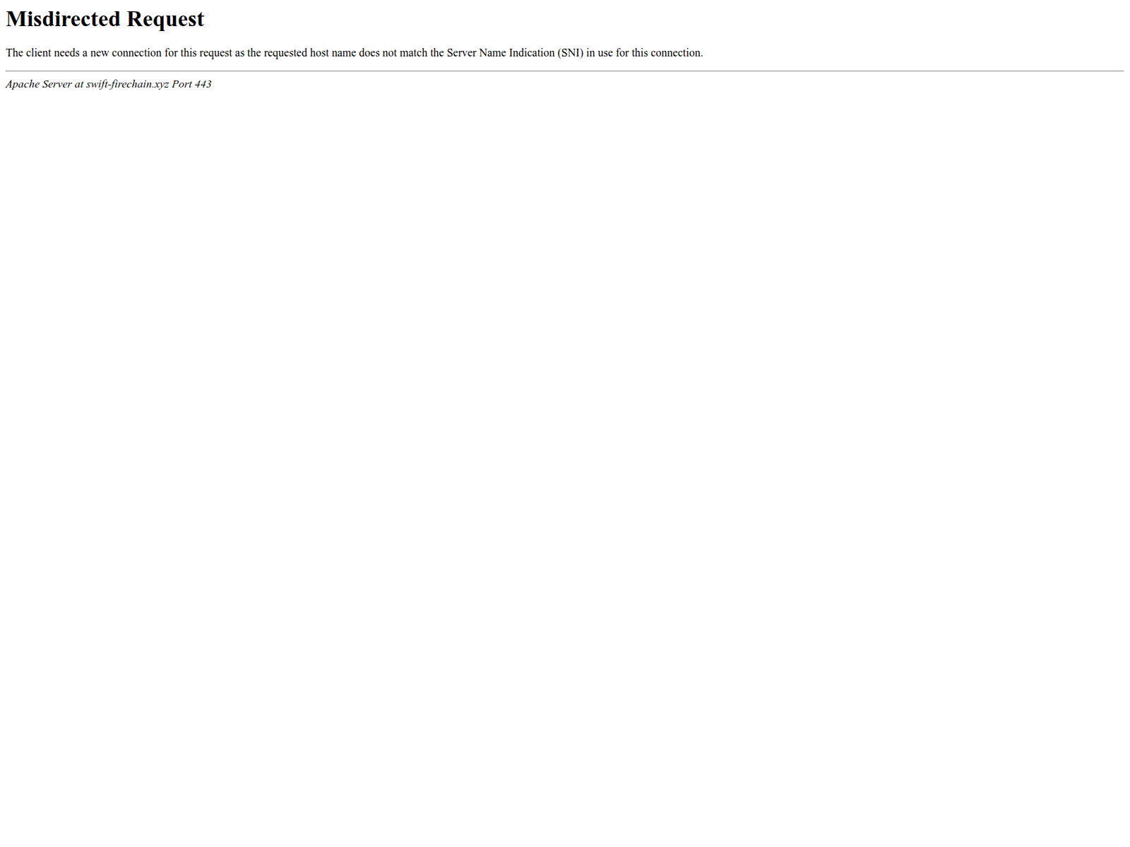 Screenshot of swift-firechain.xyz