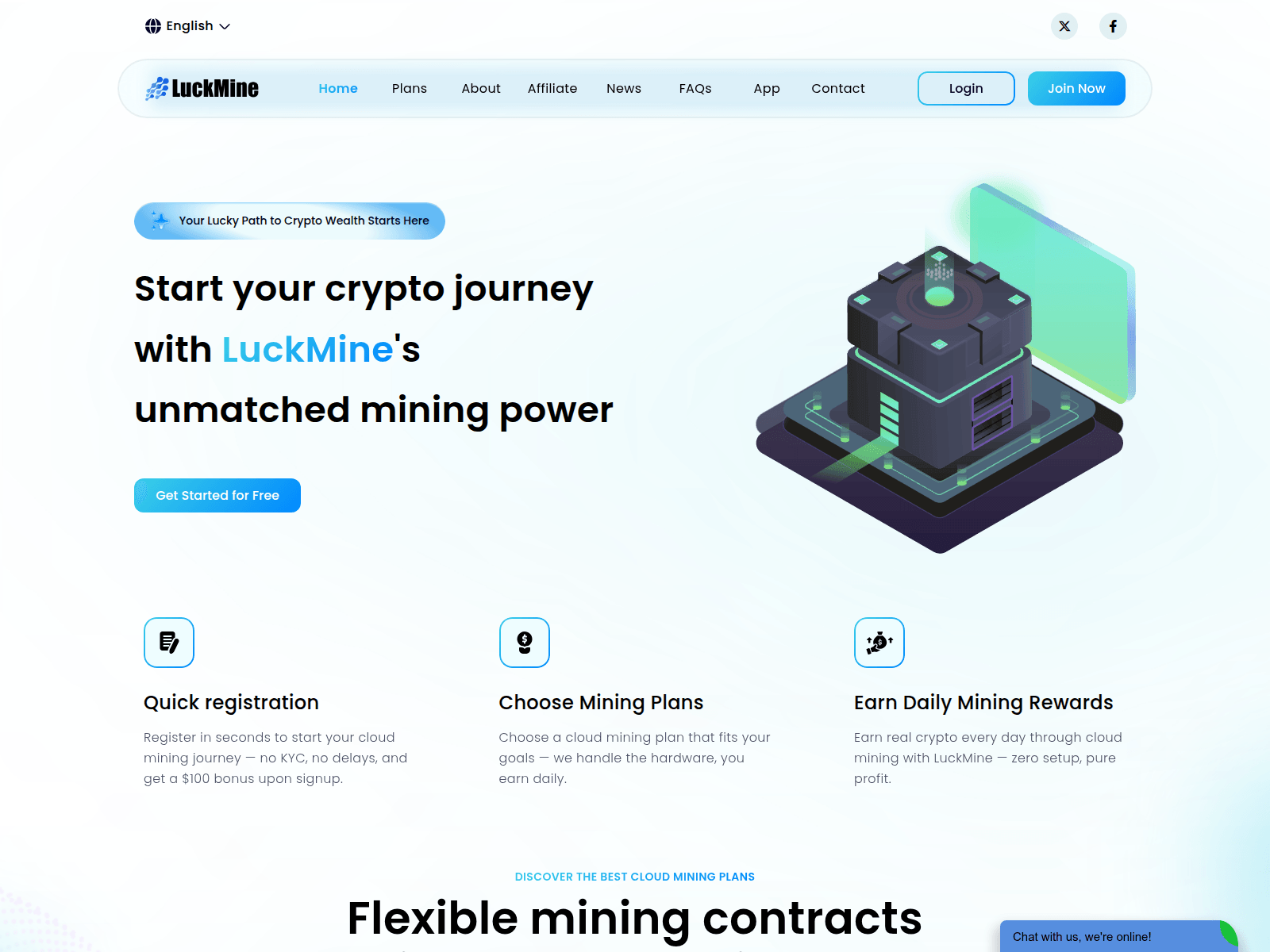 Screenshot of www.luckmine.xyz