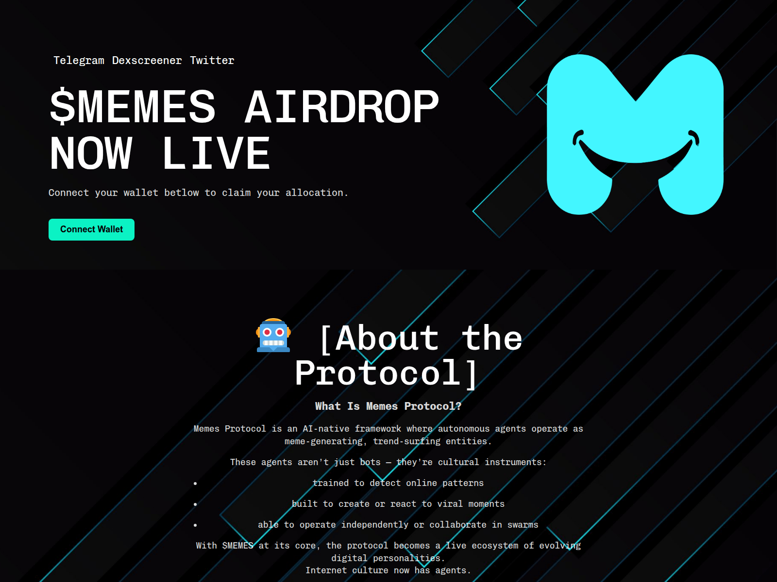Screenshot of memesprotocol.net