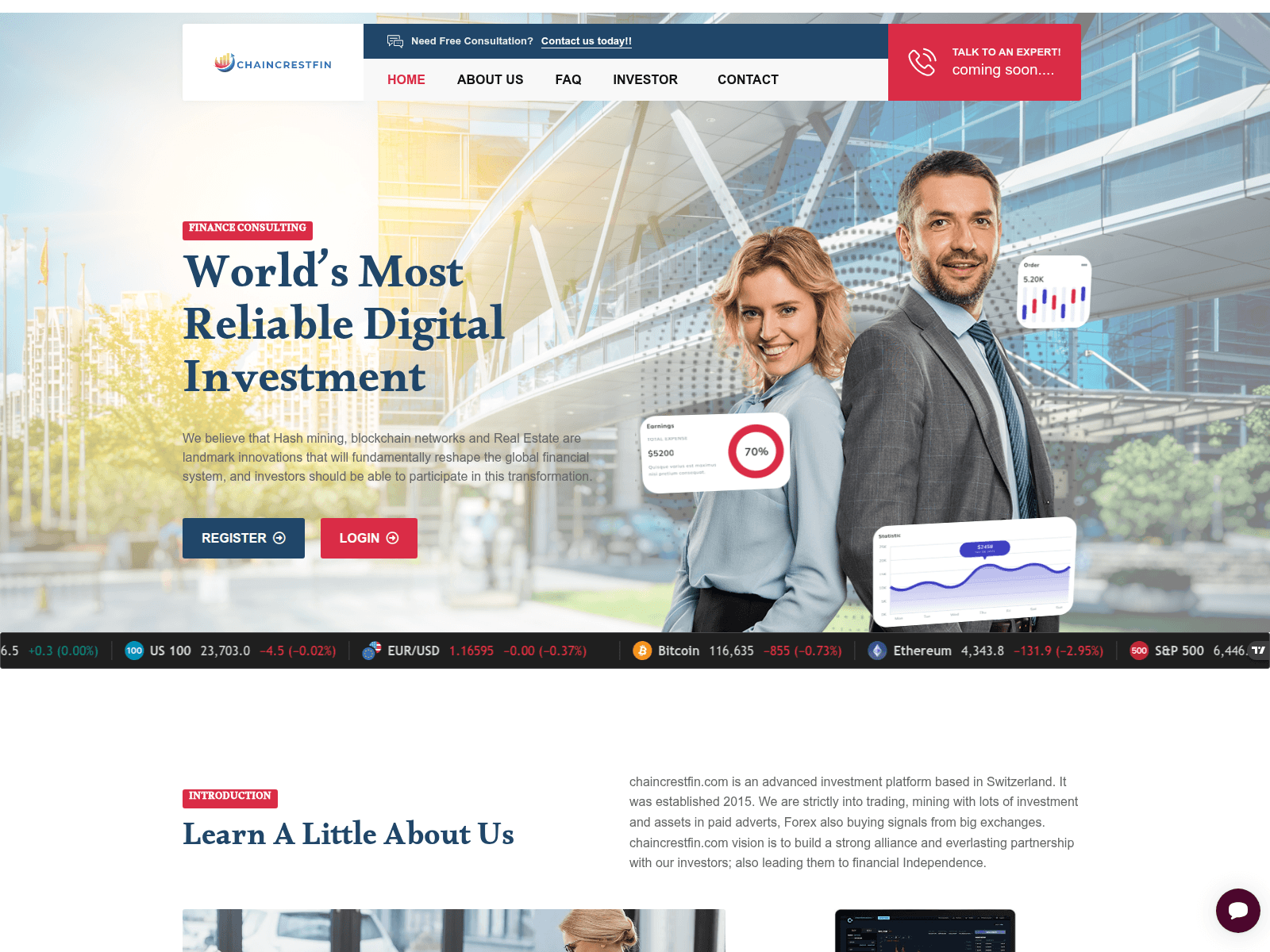 Screenshot of chaincrestfin.com