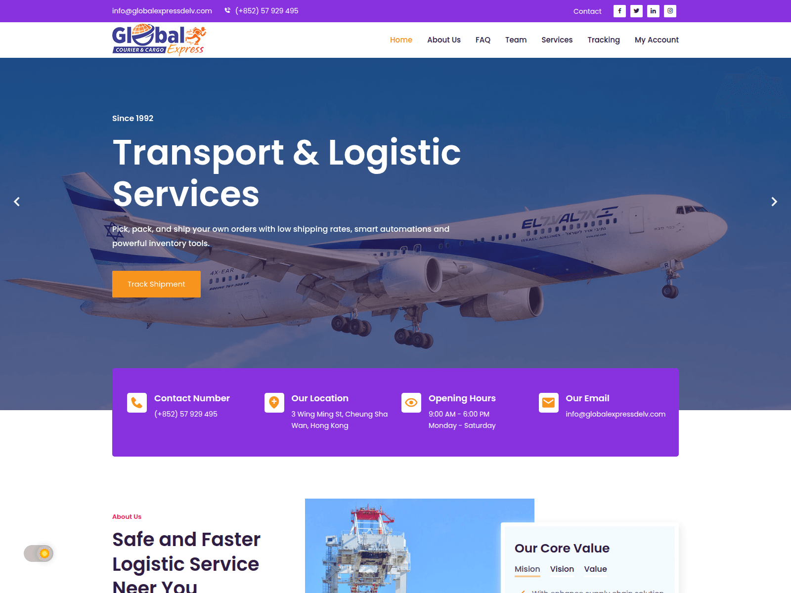 Screenshot of globalexpressdelv.com