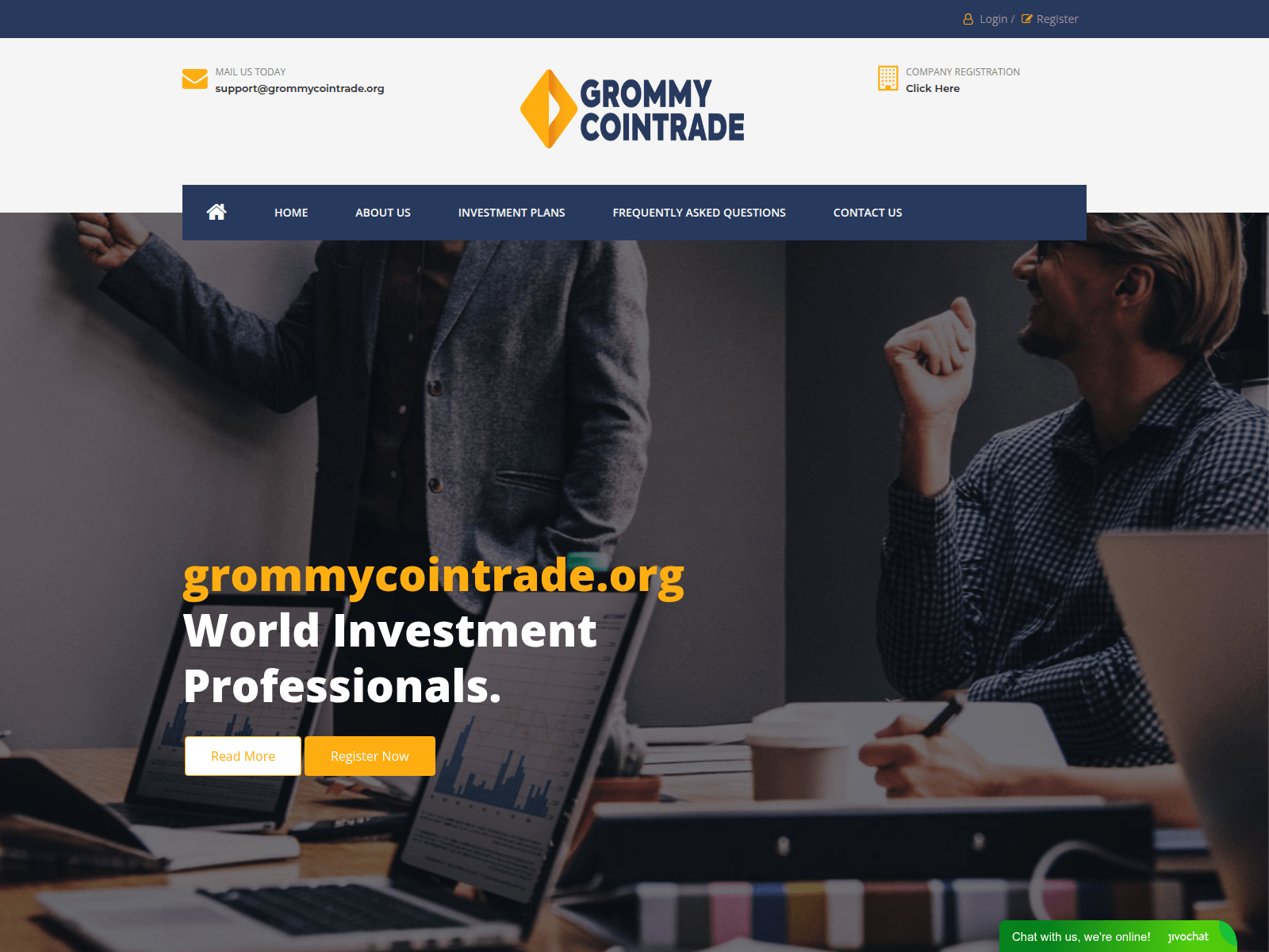 Screenshot of grommycointrade.org