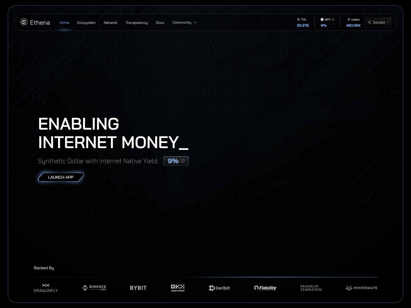 Screenshot of ethenaproject.xyz