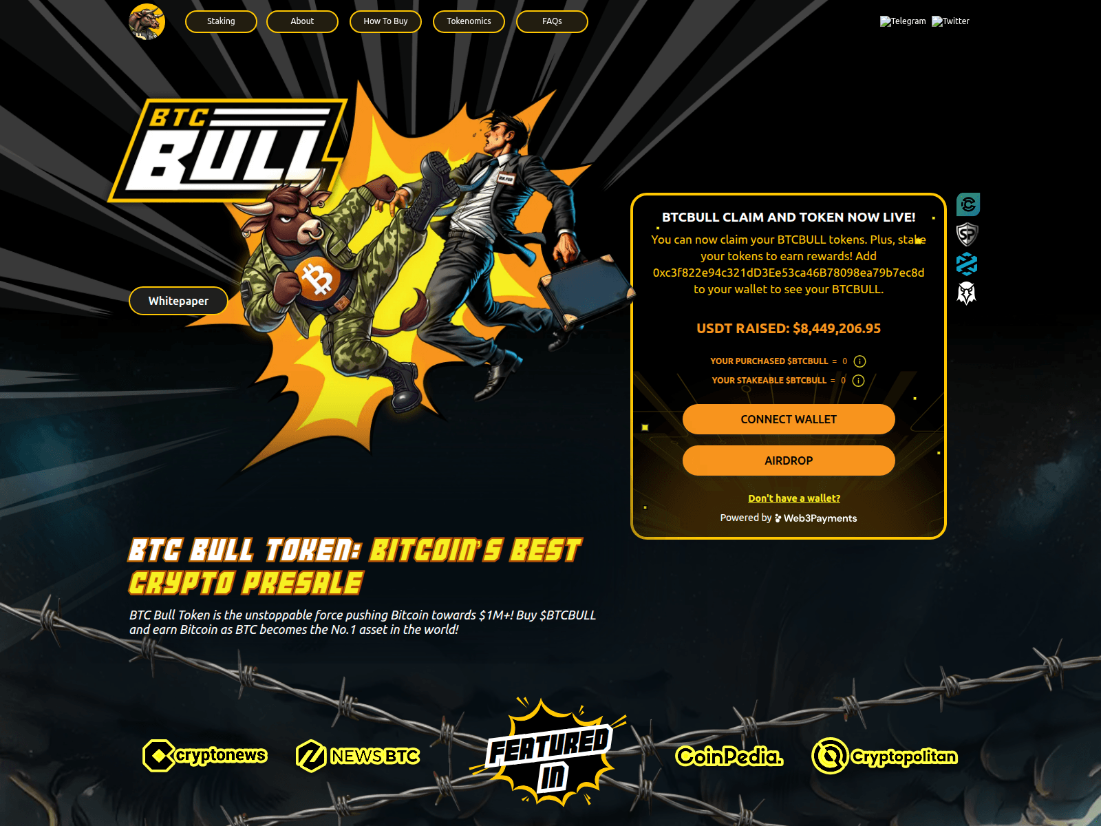 Screenshot of btcbull.lol