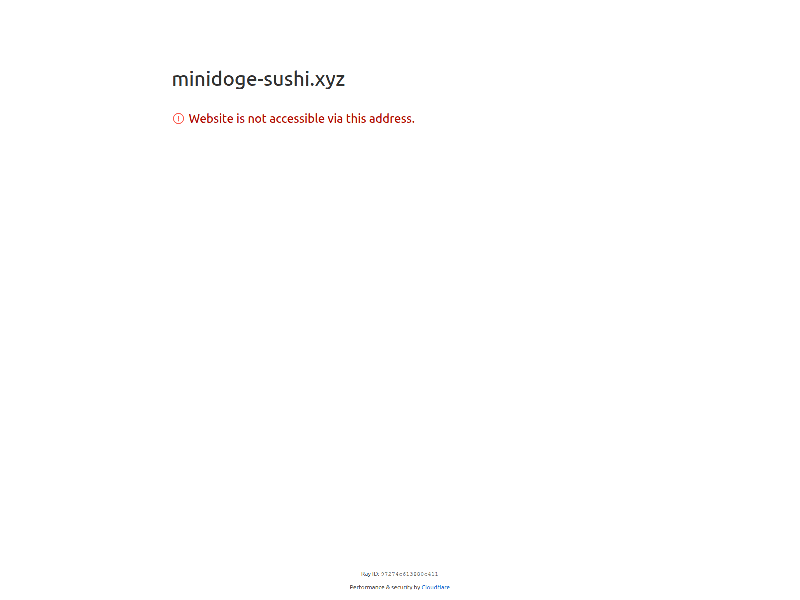 Screenshot of minidoge-sushi.xyz