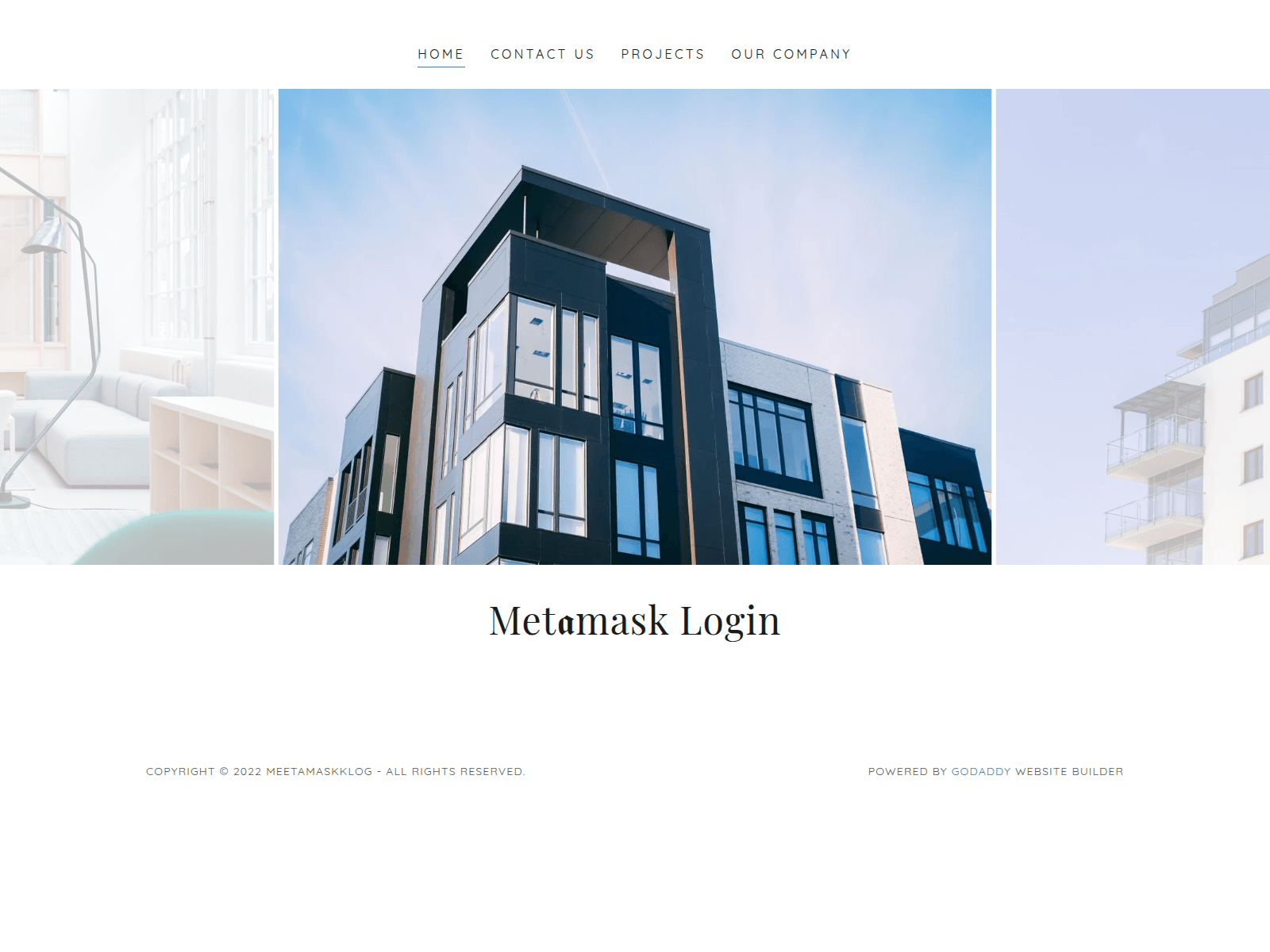 Screenshot of meetamaskklog.godaddysites.com