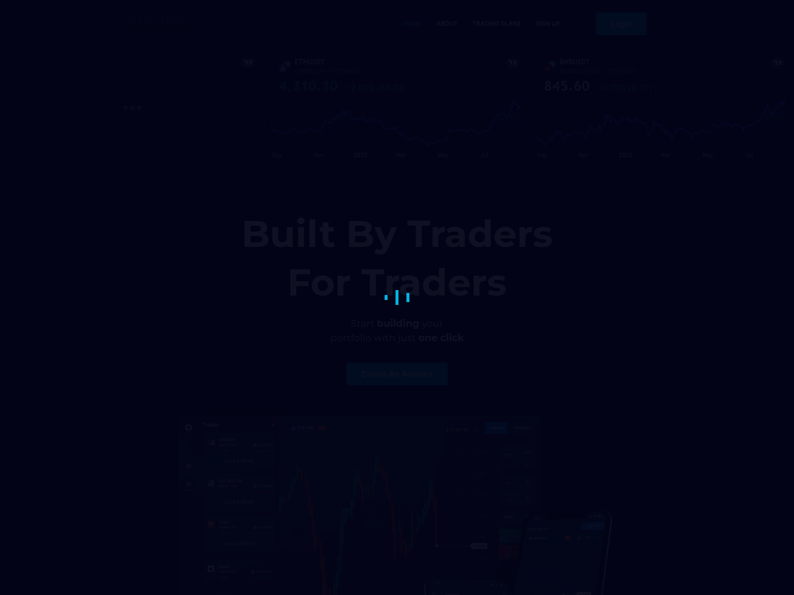 Screenshot of binancefxpro.com