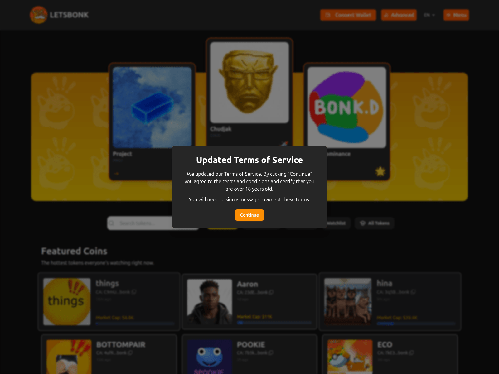 Forensic screenshot of bonkfuns.com