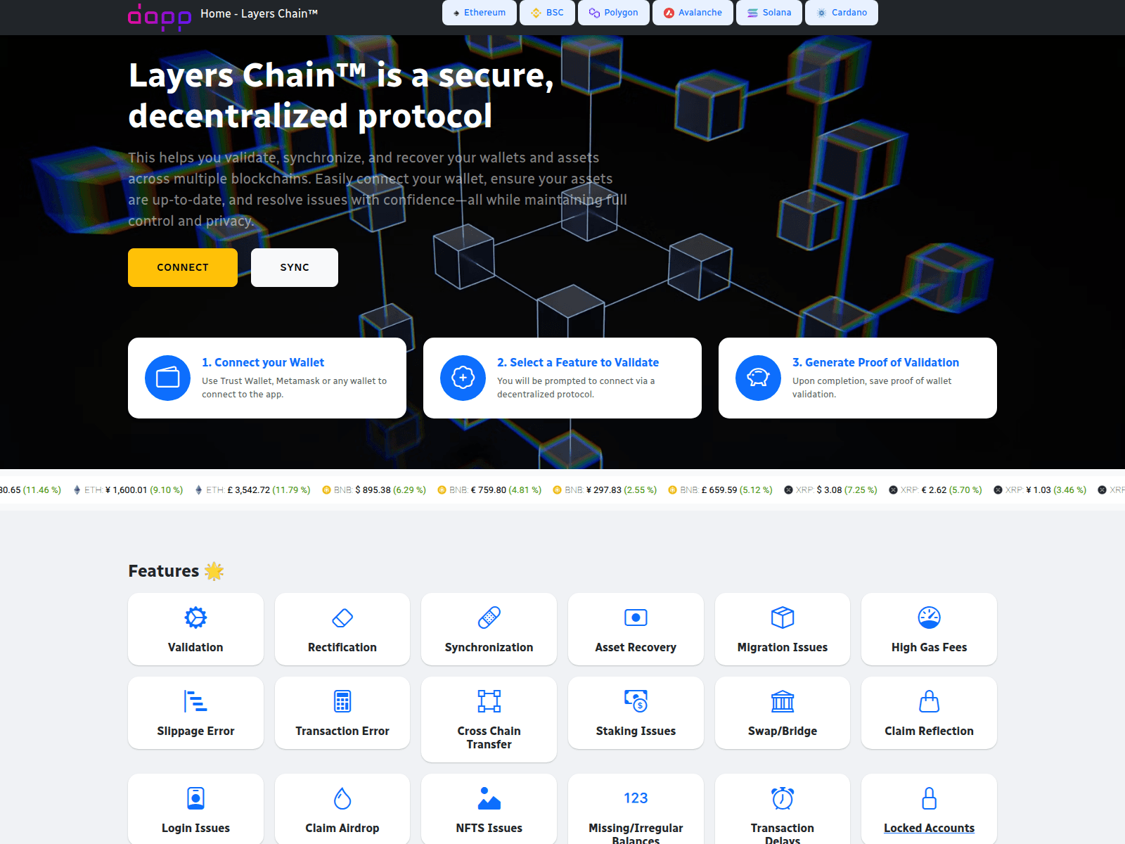 Screenshot of layerchain.net.ng