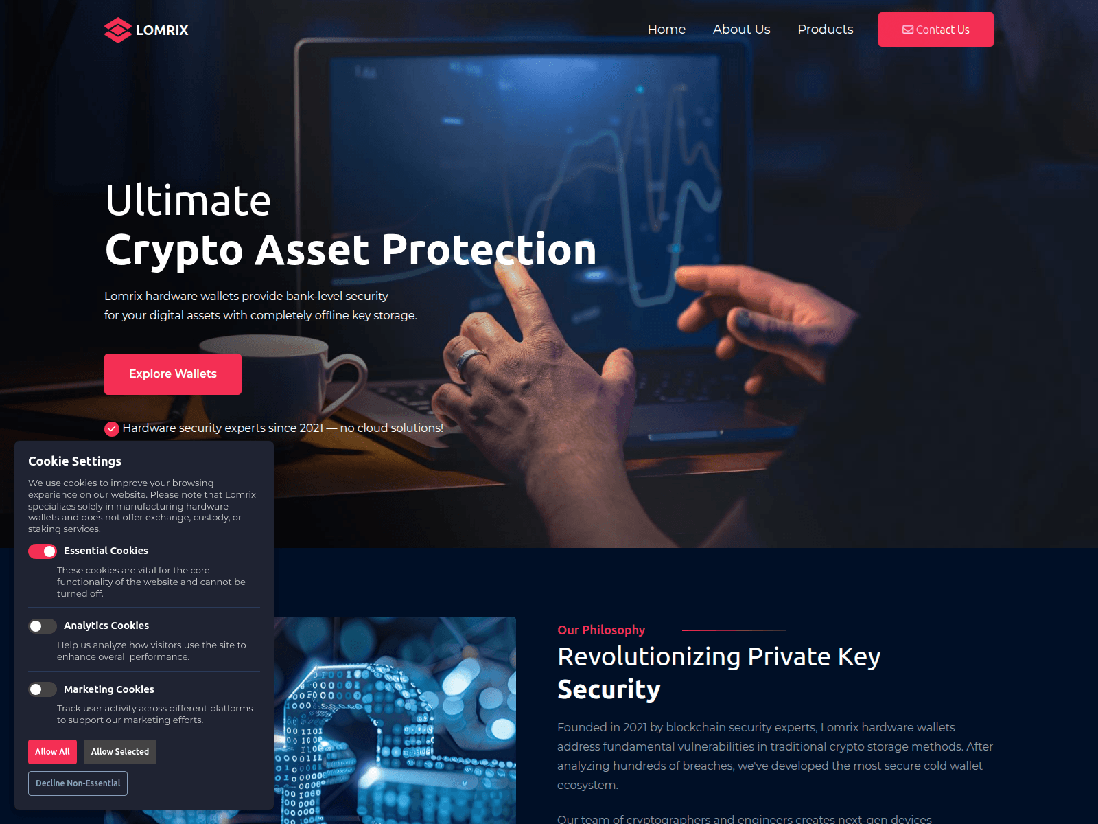 Screenshot of lomrix.com