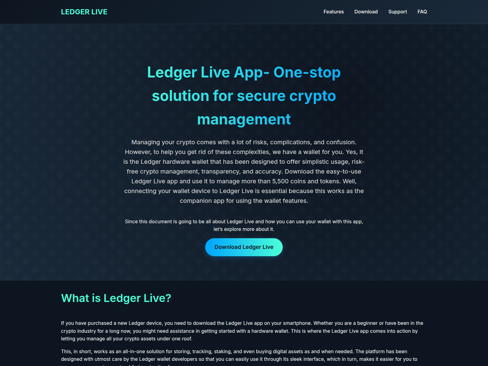 Screenshot of live.w-ledger.com