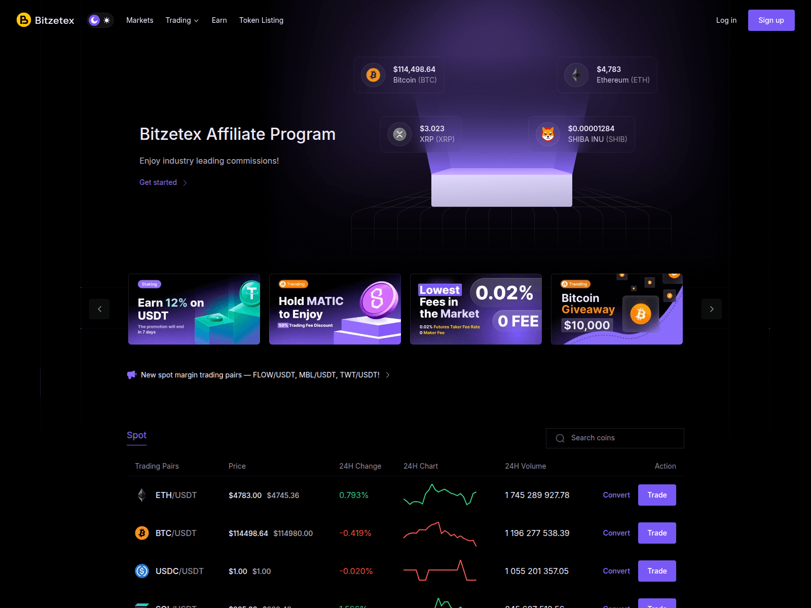 Screenshot of bitzetex.com