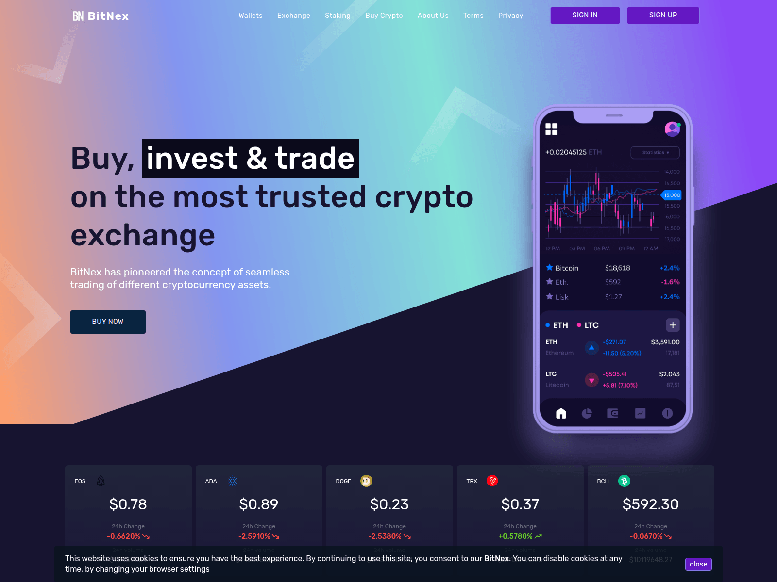 Screenshot of bit-nex.com