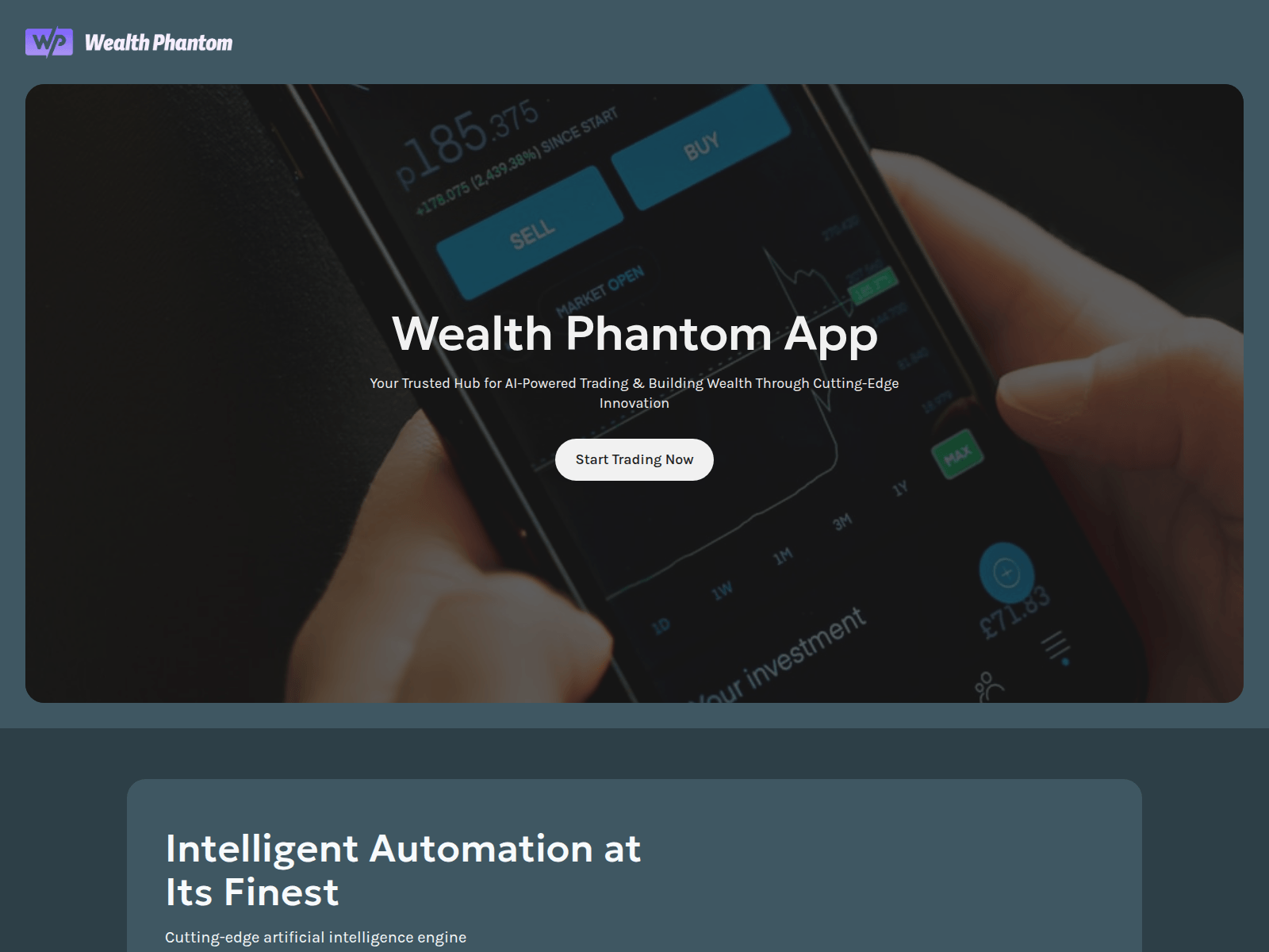 Screenshot of www.wealthphantom.io