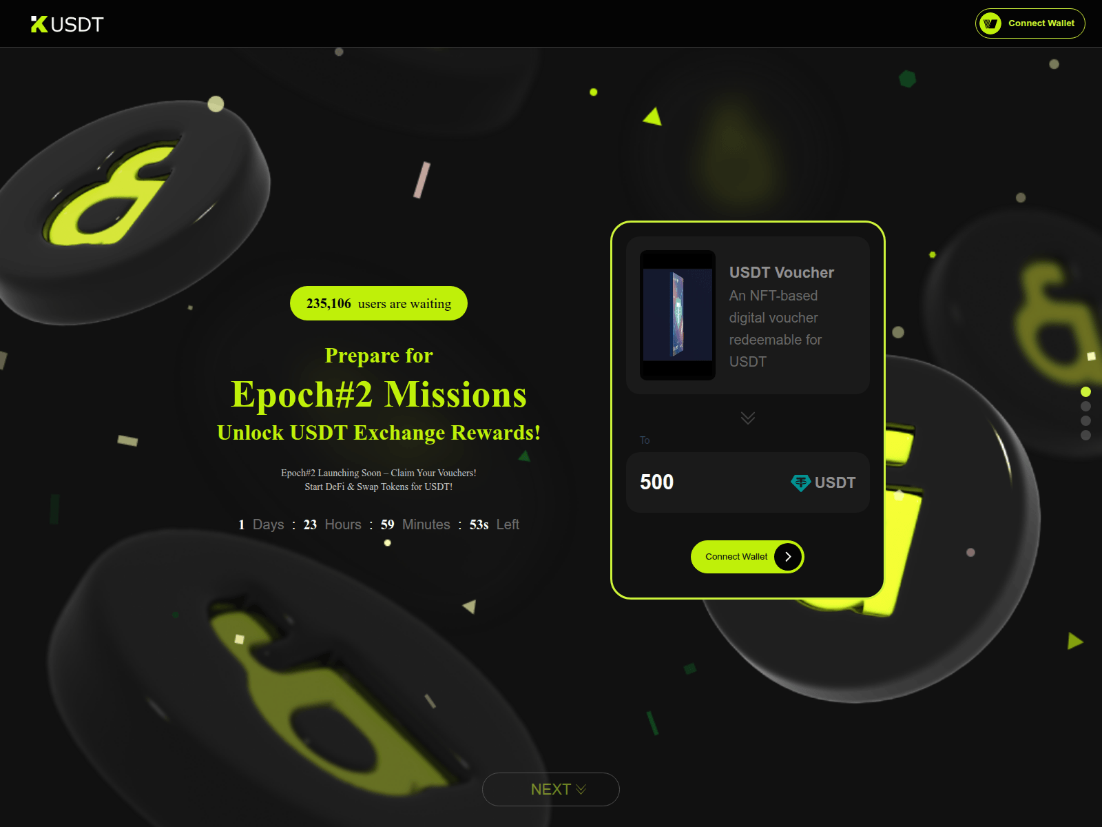 Screenshot of kusdt.io