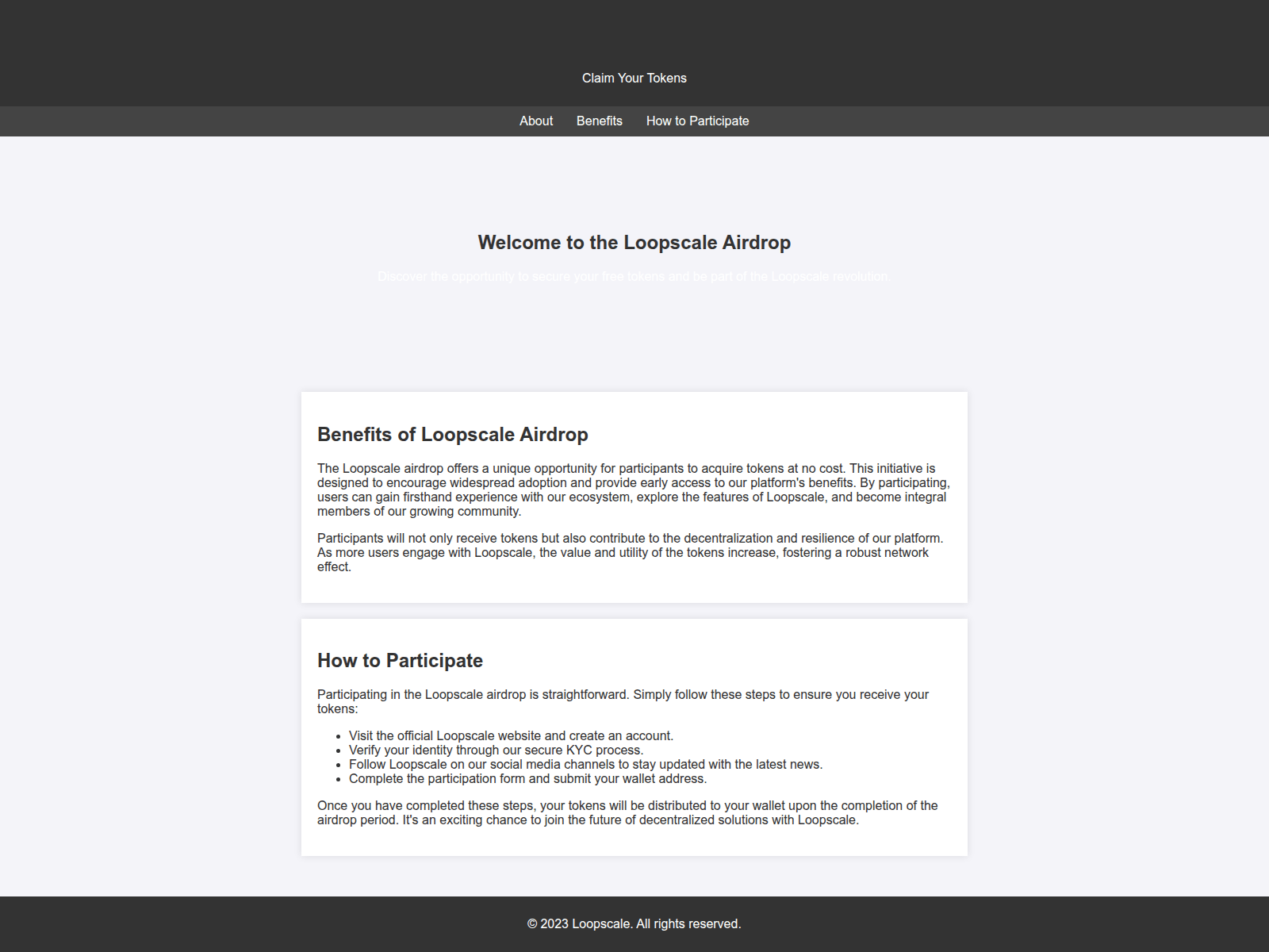 Screenshot of airdroploopscale.live