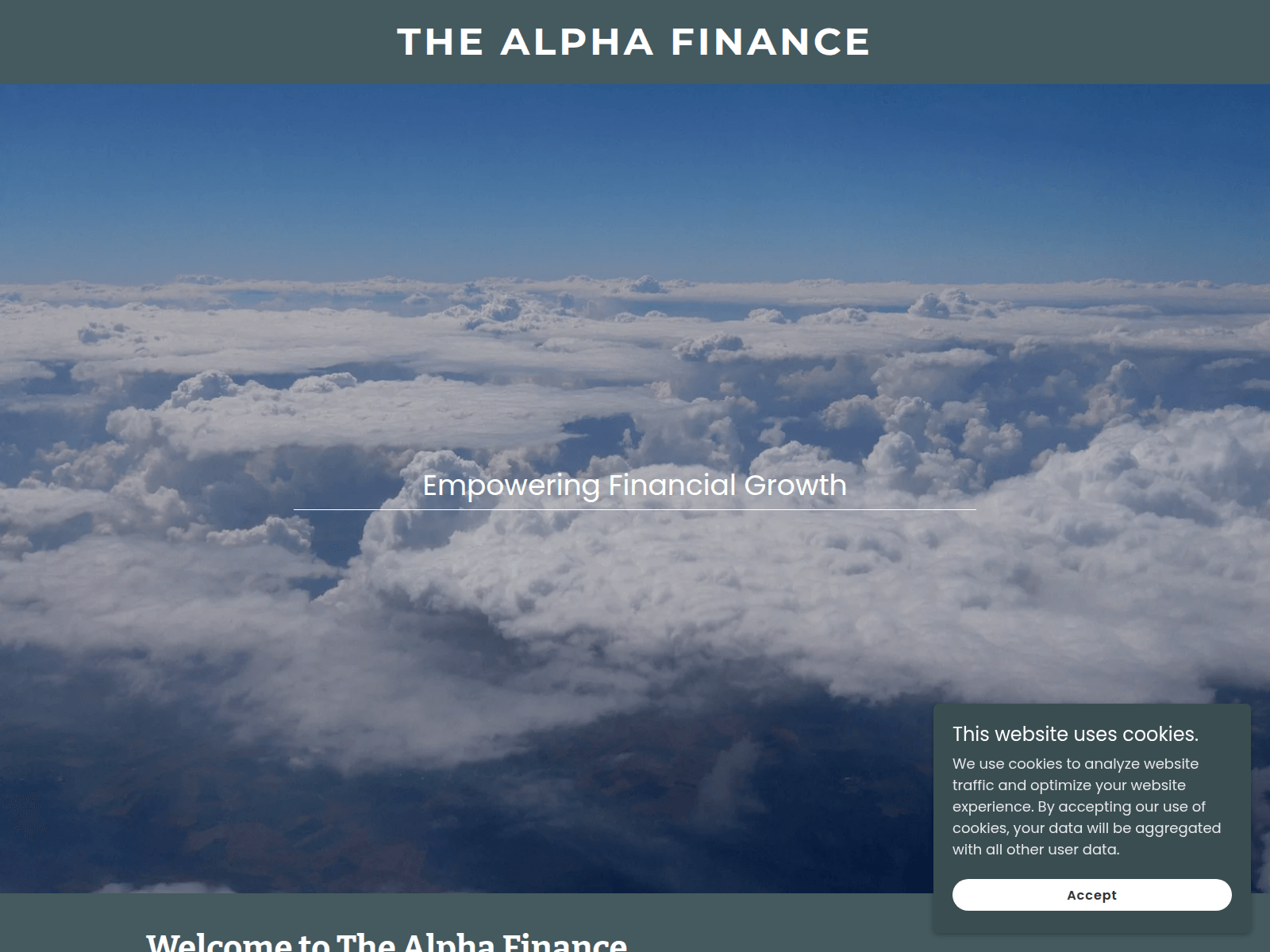 Screenshot of thealpha-finance.com