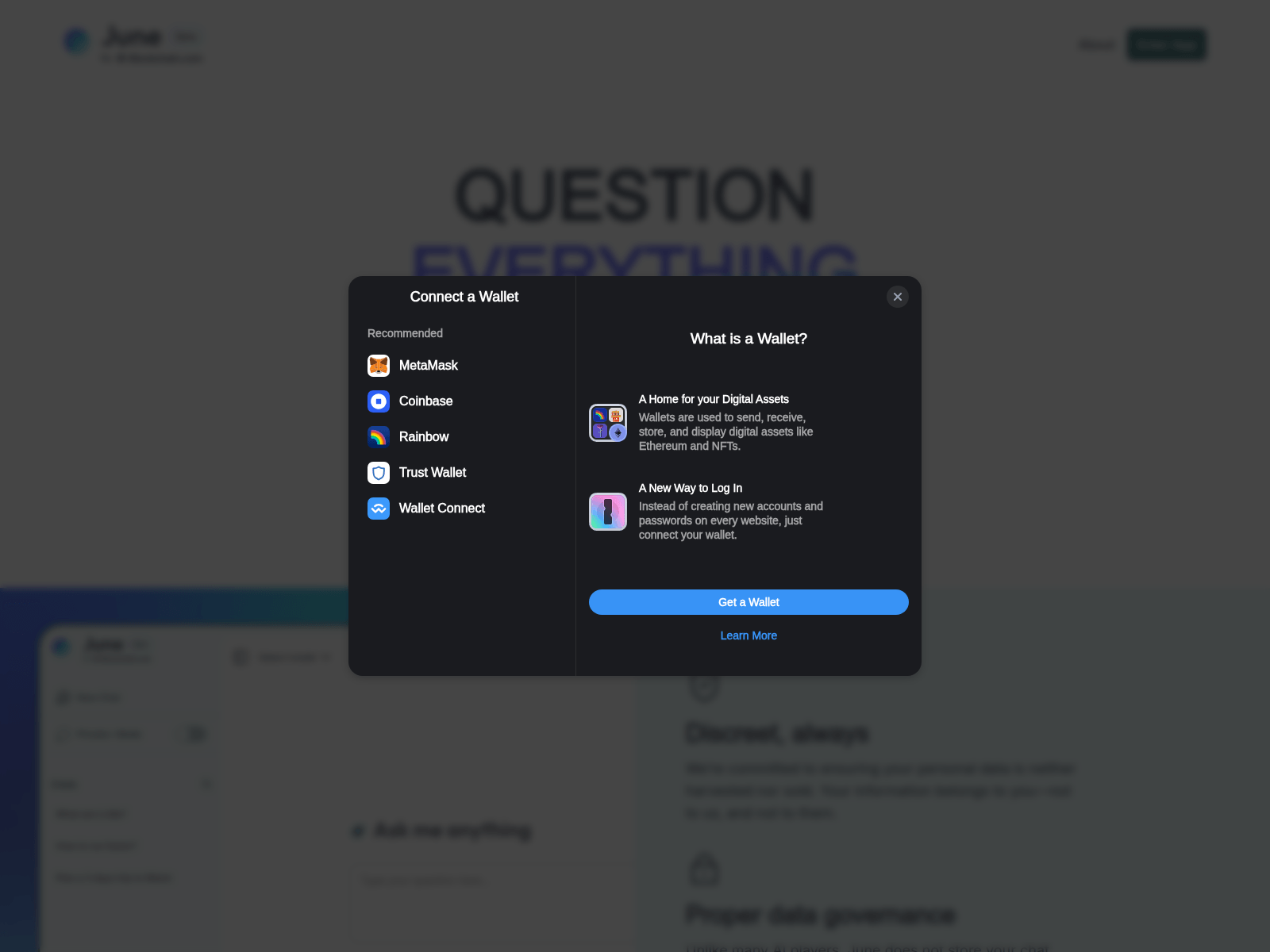 Screenshot of askjune.web.app