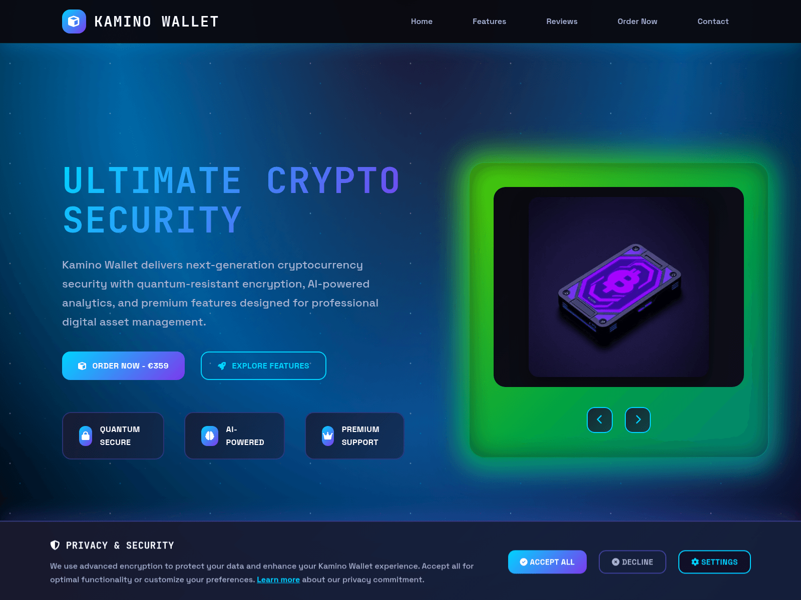 Screenshot of kaminosol.eu.com