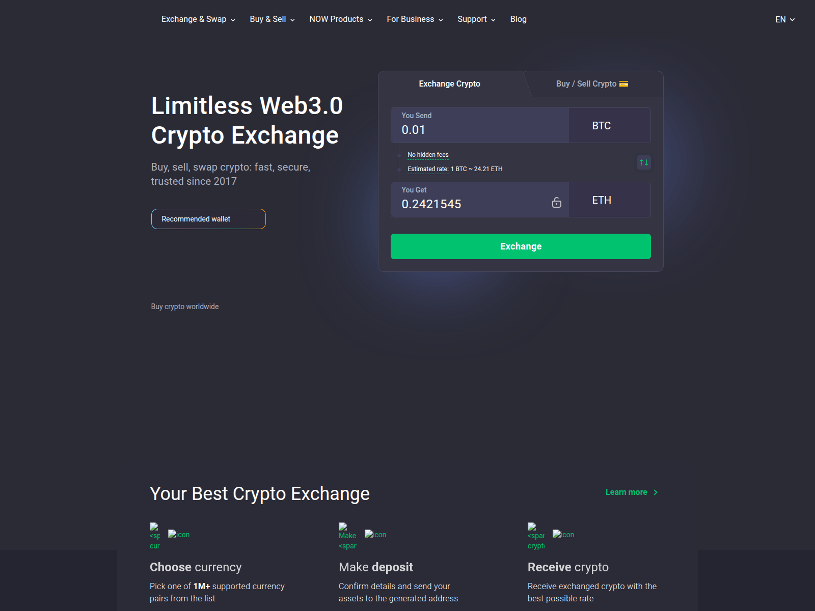 Screenshot of ethesrcan.io