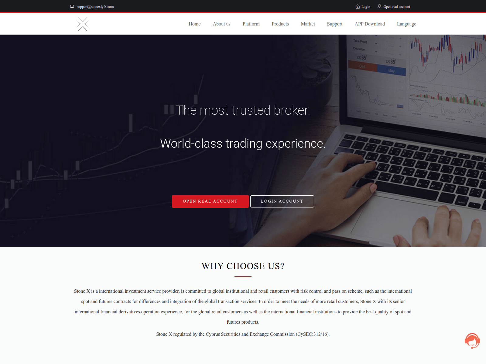 Screenshot of stonexlyfx.com