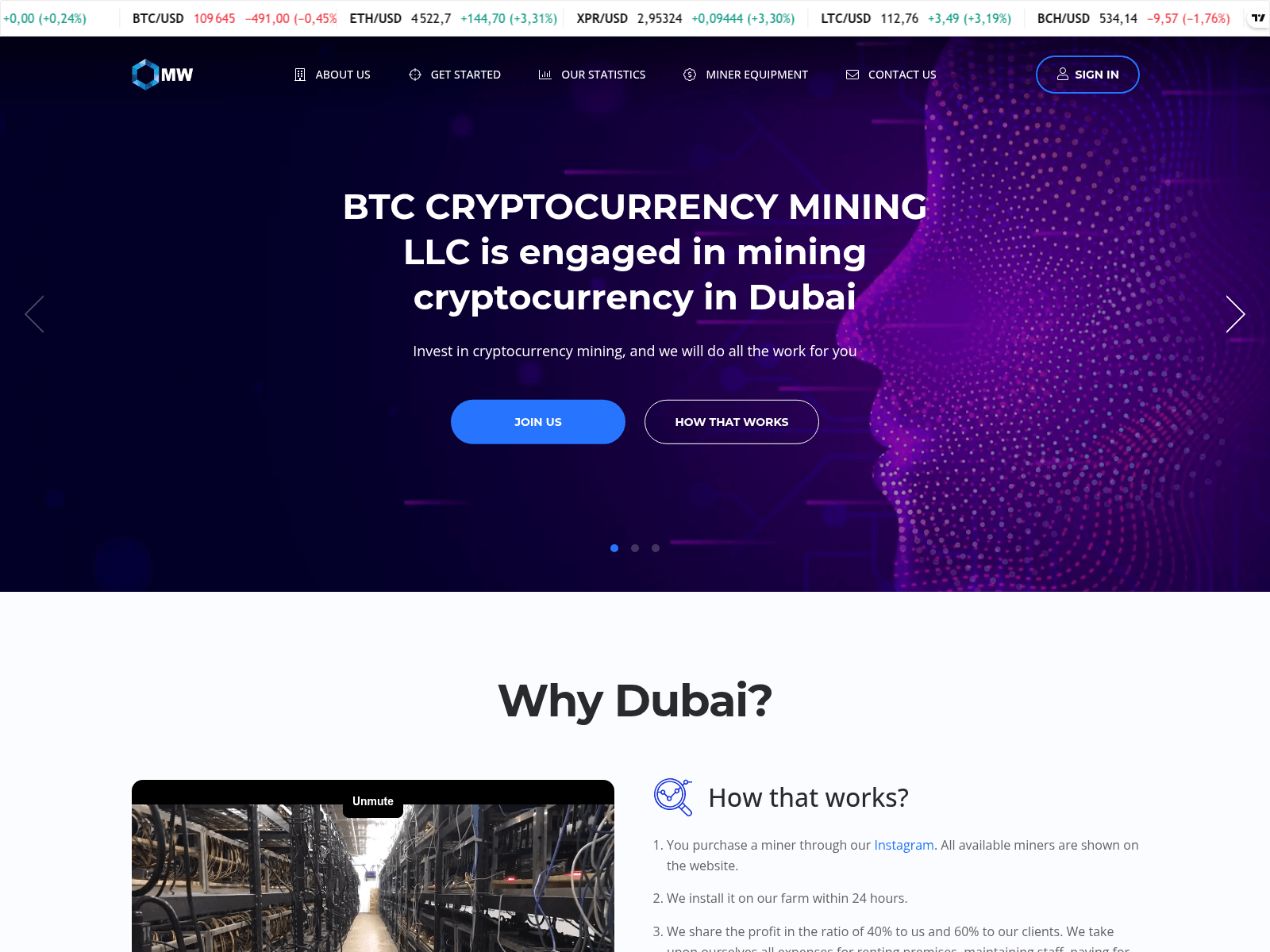 Screenshot of miningway.net