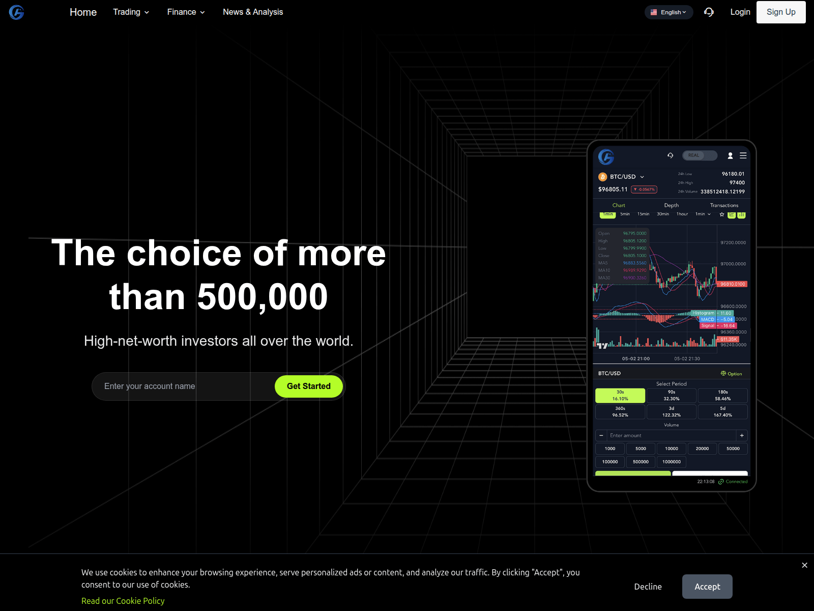 Screenshot of gchainfi.com